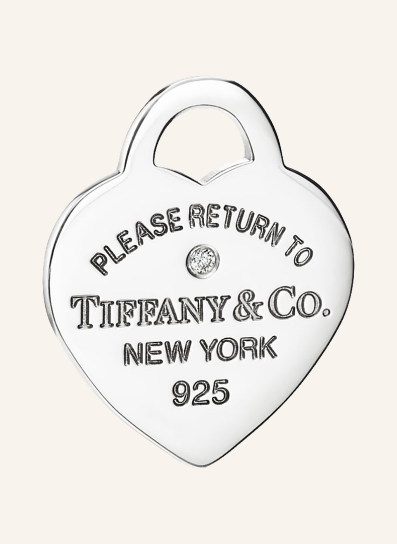 TIFFANY & Co. Bransoletka z kuleczek z zawieszką w kształcie serca RETURN TO TIFFANY™ ze srebra sterling z brylantem, Kolor: SREBRNY (Obrazek 2)