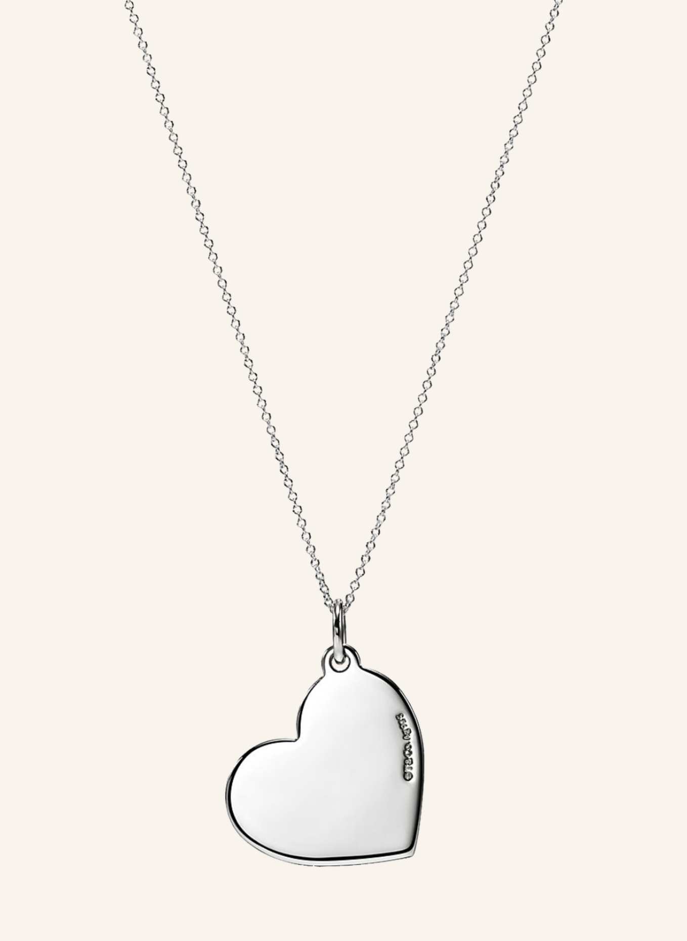 TIFFANY & Co. Naszyjnik z zawieszką w kształcie serca i grawurą MUM ze srebra sterling, Kolor: SREBRNY (Obrazek 2)