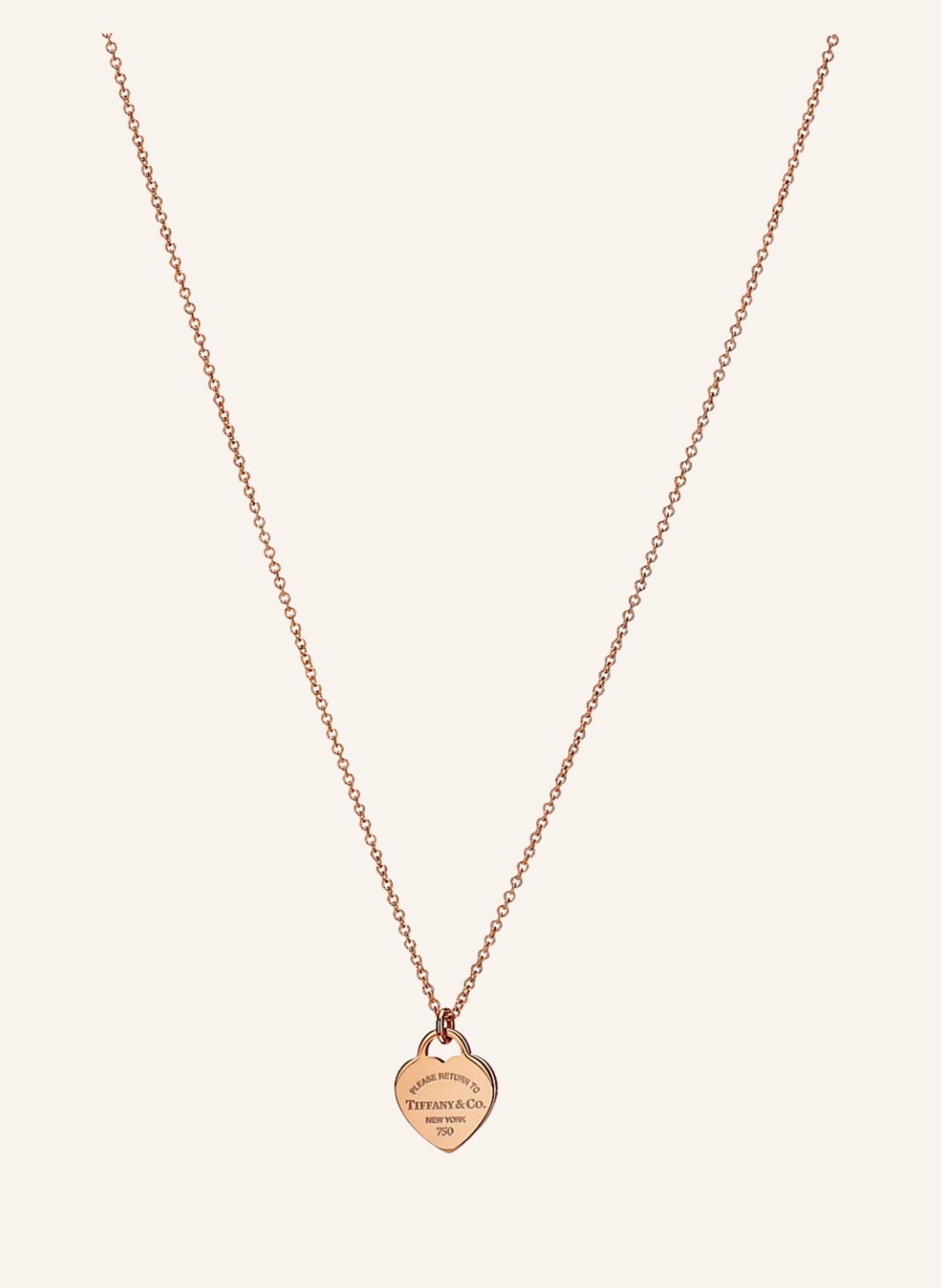 TIFFANY & Co. Naszyjnik z zawieszką w kształcie serca RETURN TO TIFFANY™ z 18-karatowego różowego złota, Kolor: RÓŻOWOZLOTY (Obrazek 1)