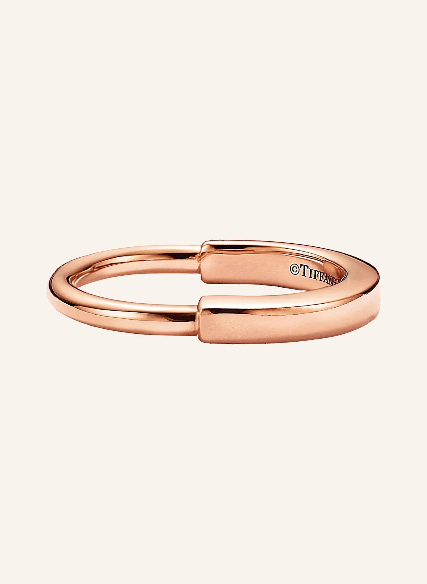 TIFFANY & Co. Ring TIFFANY LOCK aus 18 Karat Roségold mit Diamanten im runden Brillantschliff, Farbe: ROSÉGOLD (Bild 1)