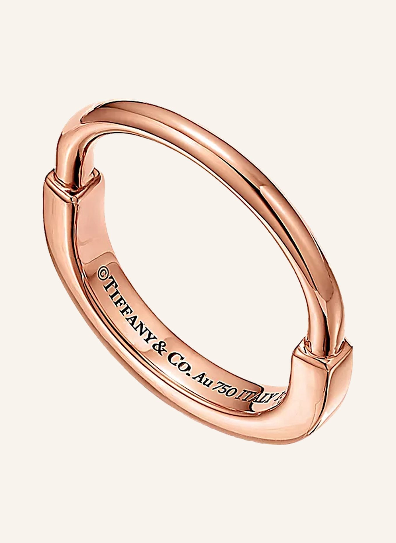 TIFFANY & Co. Ring TIFFANY LOCK aus 18 Karat Roségold mit Diamanten im runden Brillantschliff, Farbe: ROSÉGOLD (Bild 4)