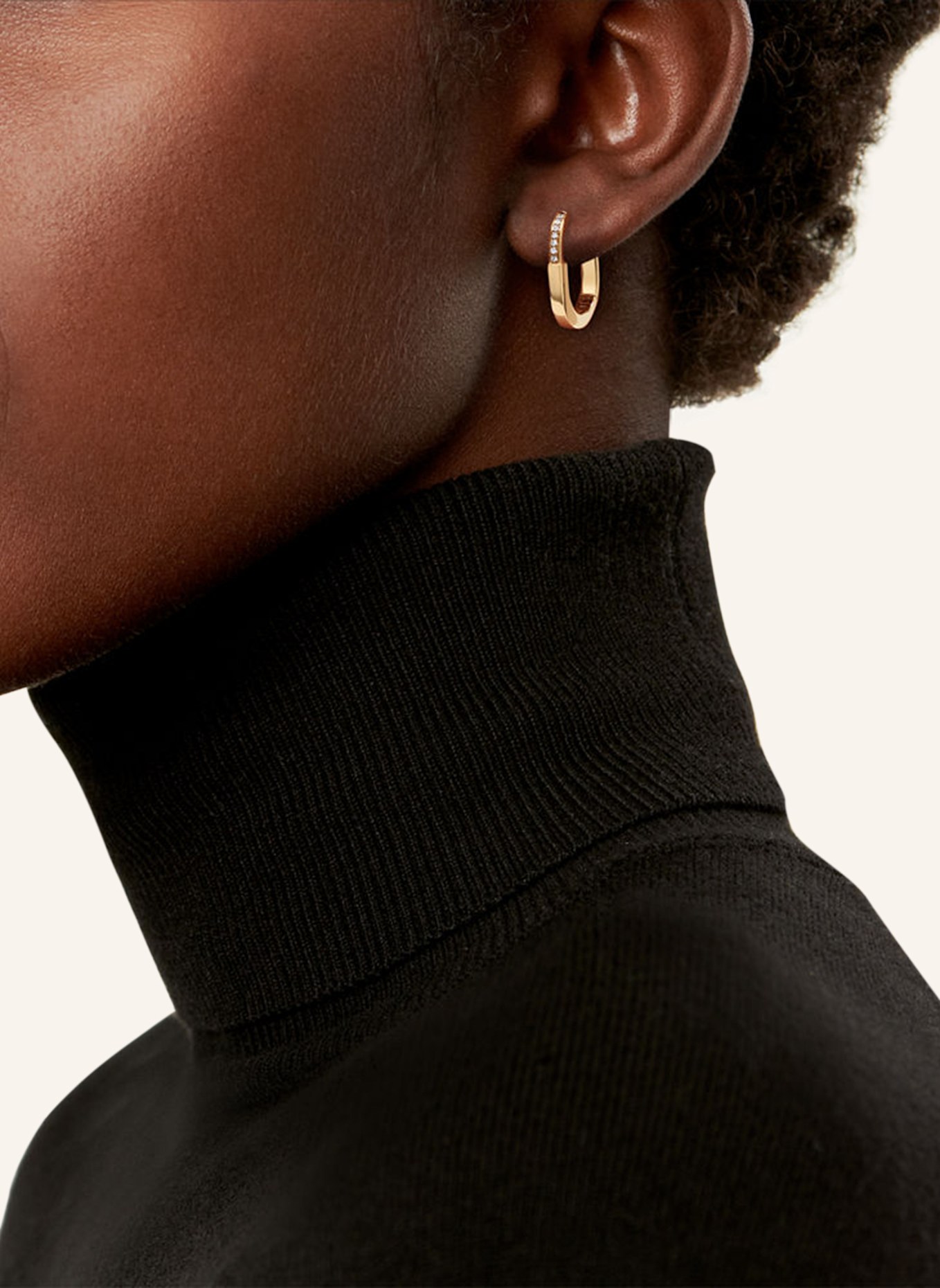 TIFFANY & Co. Tiffany Lock OHRRINGE aus 18 Karat Geldbgold mit Diamanten: GOLD
