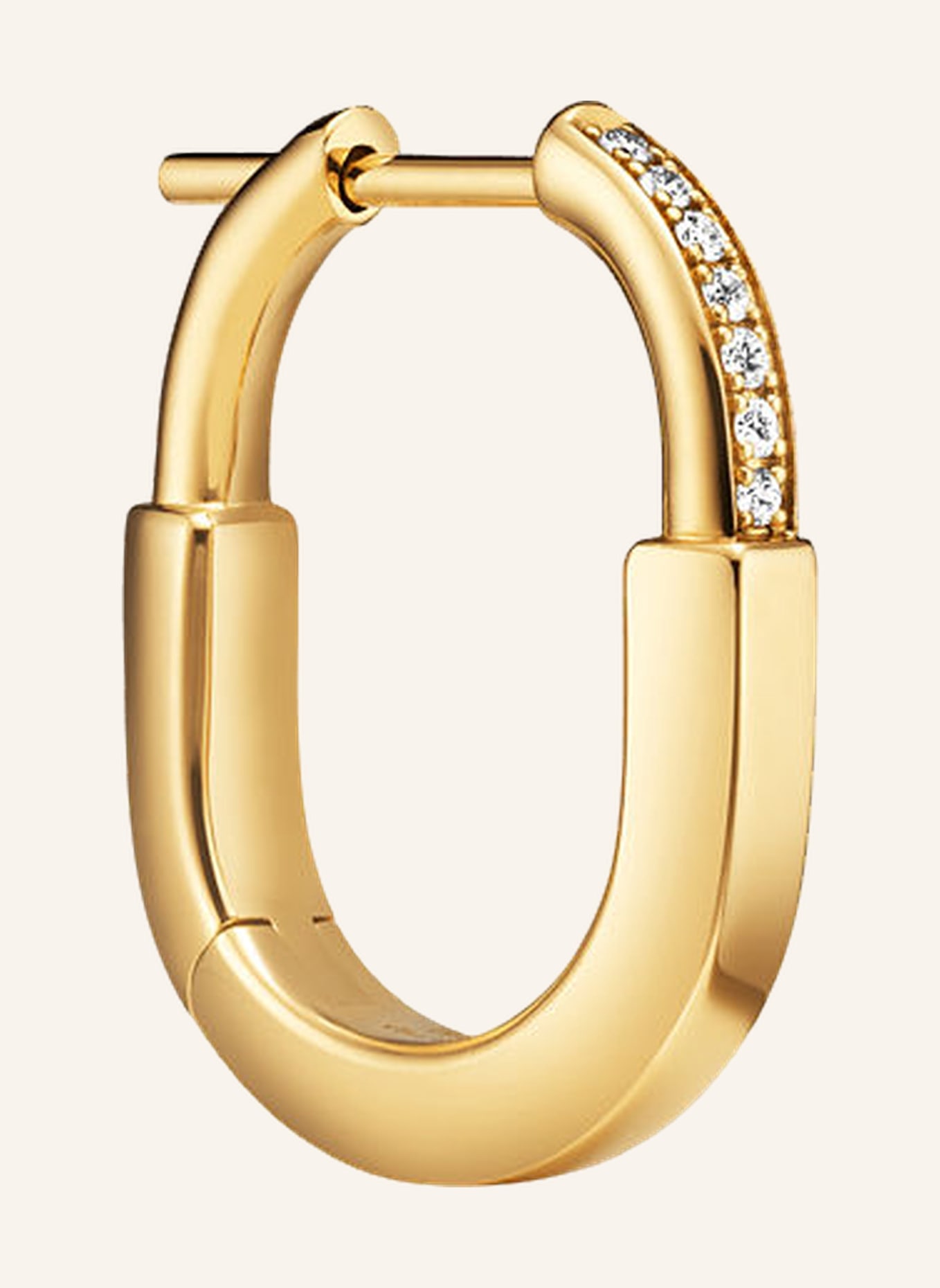 TIFFANY & Co. Tiffany Lock OHRRINGE aus 18 Karat Geldbgold mit Diamanten: GOLD