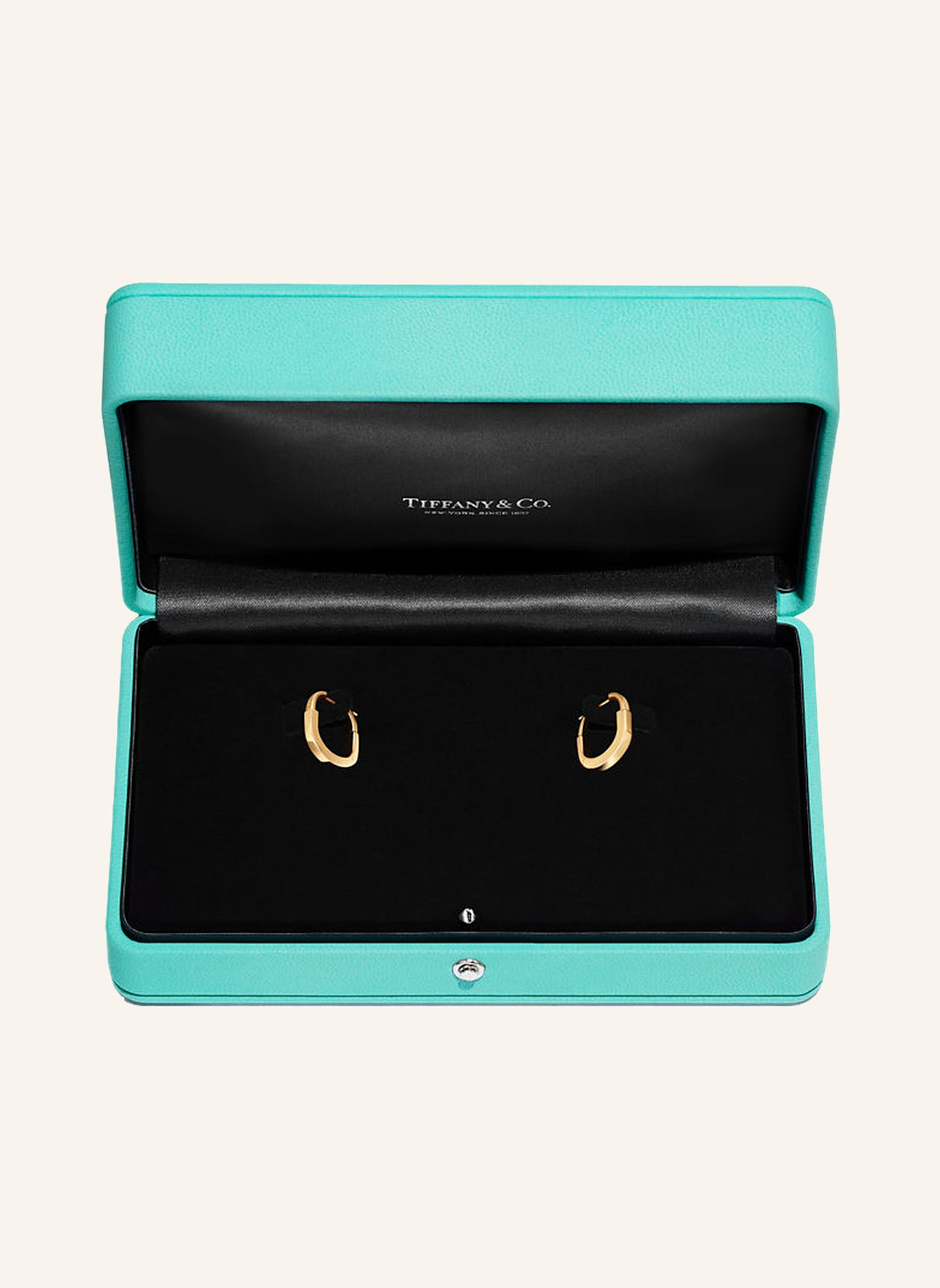 TIFFANY & Co. Tiffany Lock OHRRINGE aus 18 Karat Geldbgold mit Diamanten: GOLD