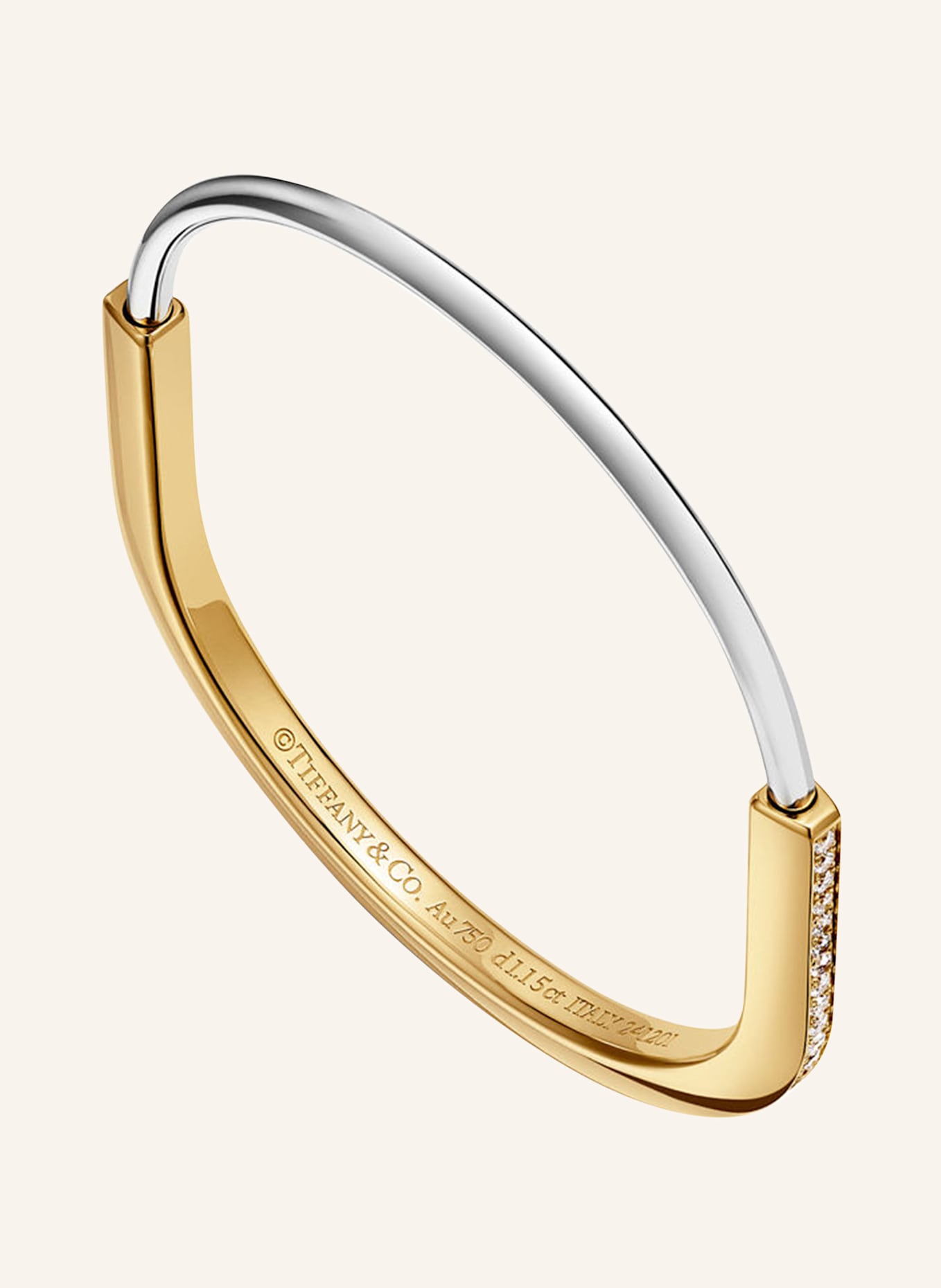 TIFFANY & Co. Armreif TIFFANY LOCK: GOLD/ WEISSGOLD