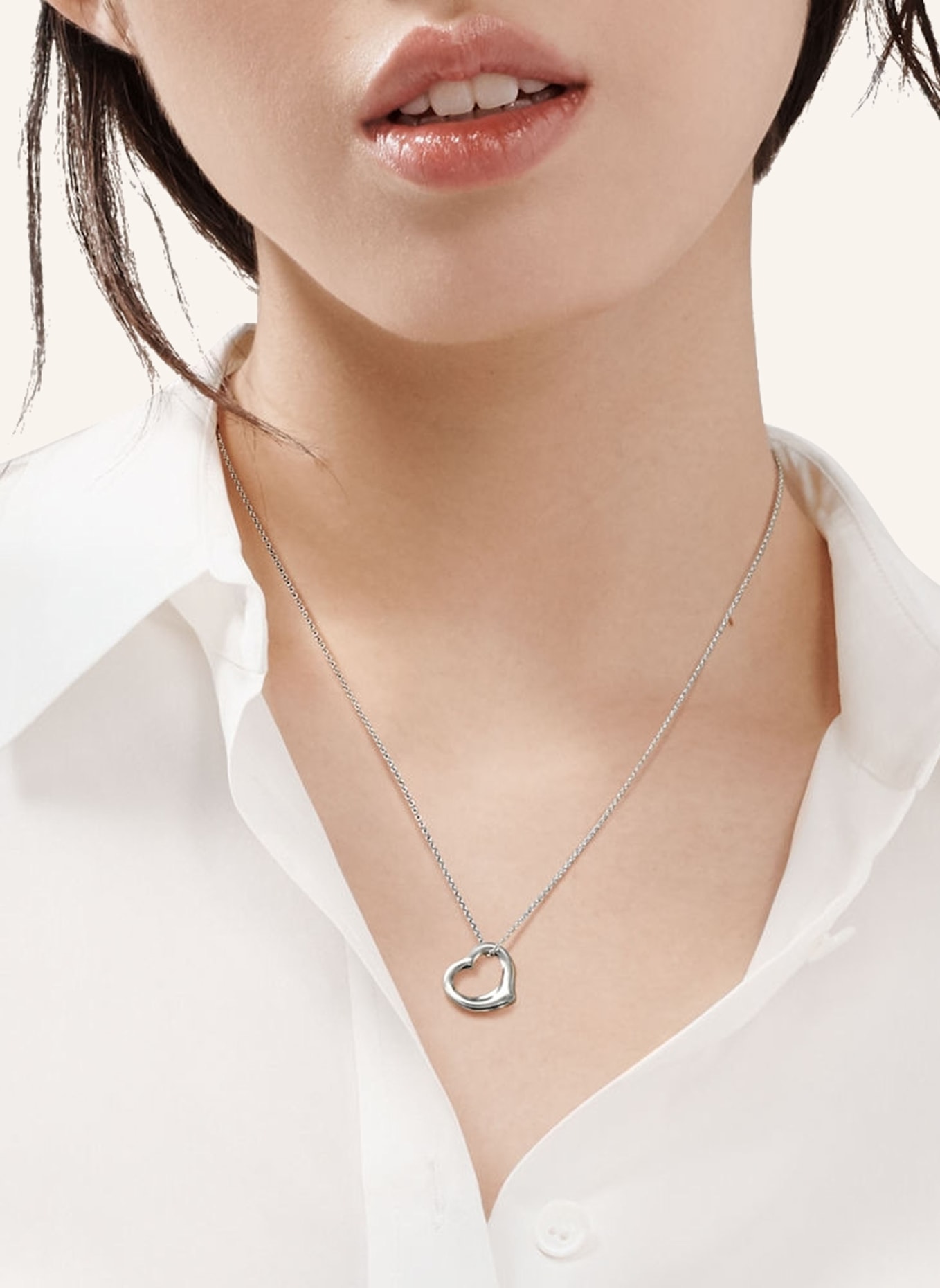 TIFFANY & Co. Halskette ELSA PERETTI® OPEN HEART: SILBER