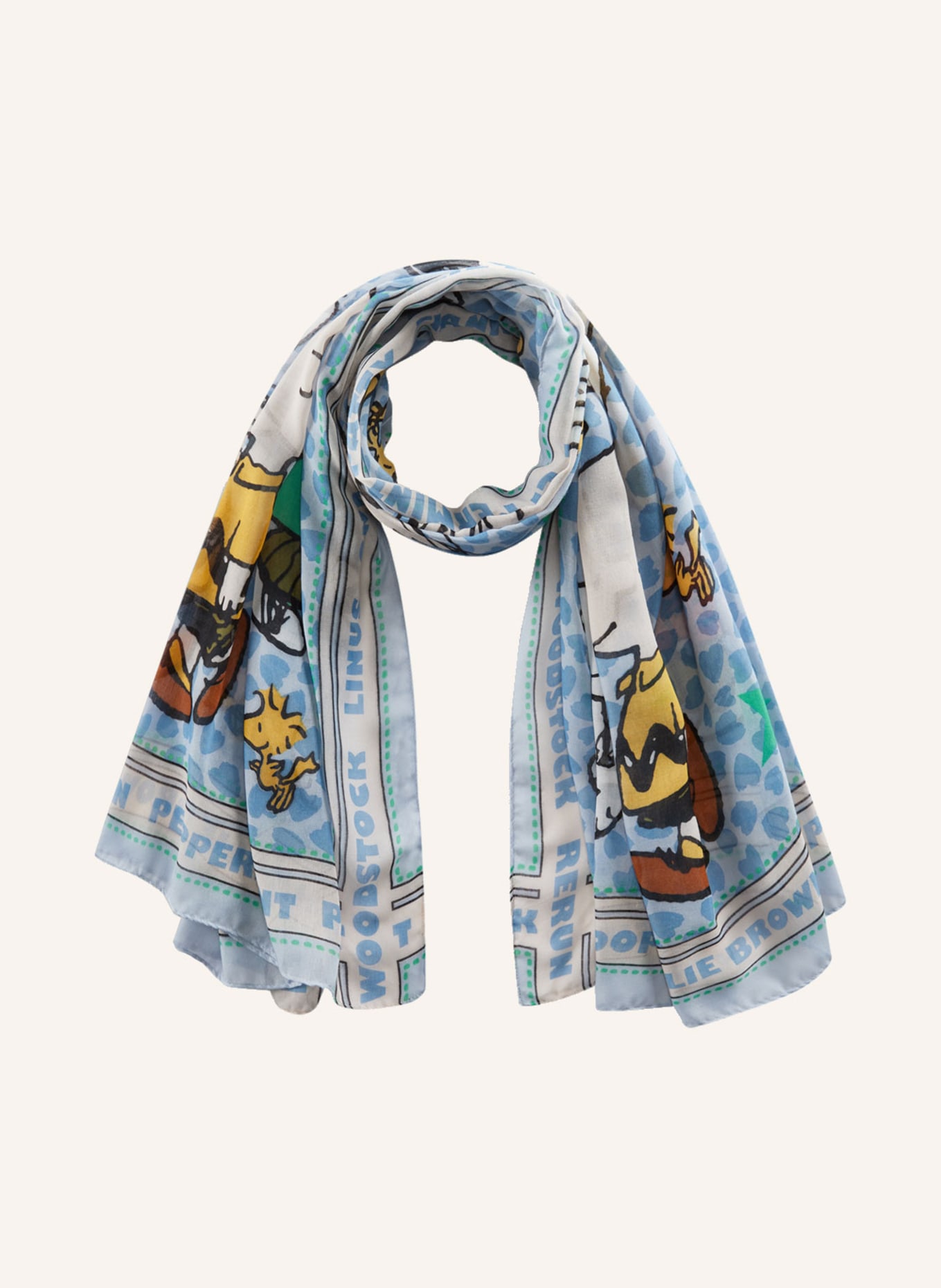 CODELLO PEANUTS - Sciarpa da donna con Snoopy & Co. in cotone e modal