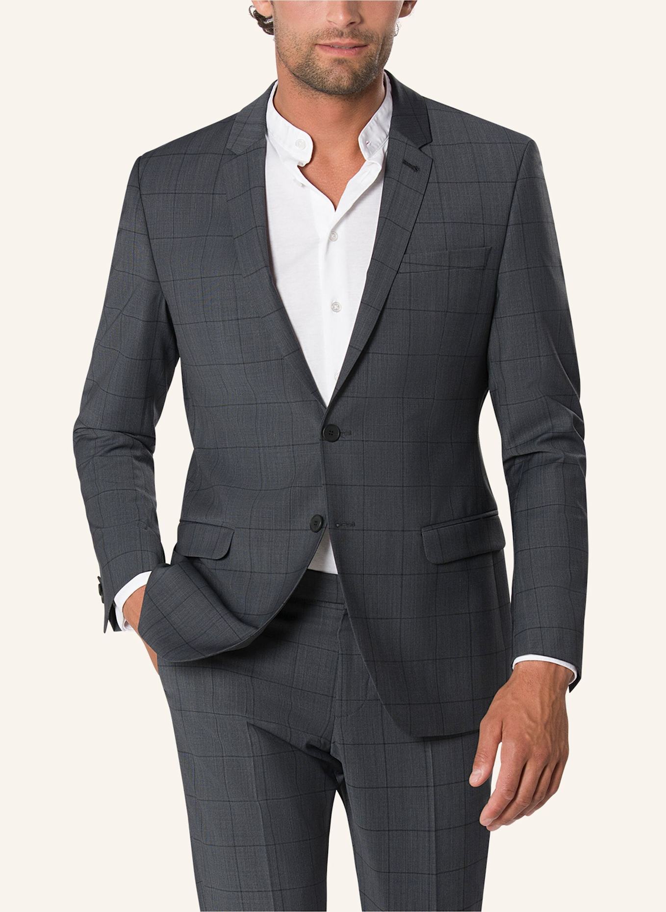 BENVENUTO Anzugsakko OTHELLO SLIM FIT: DUNKELGRAU