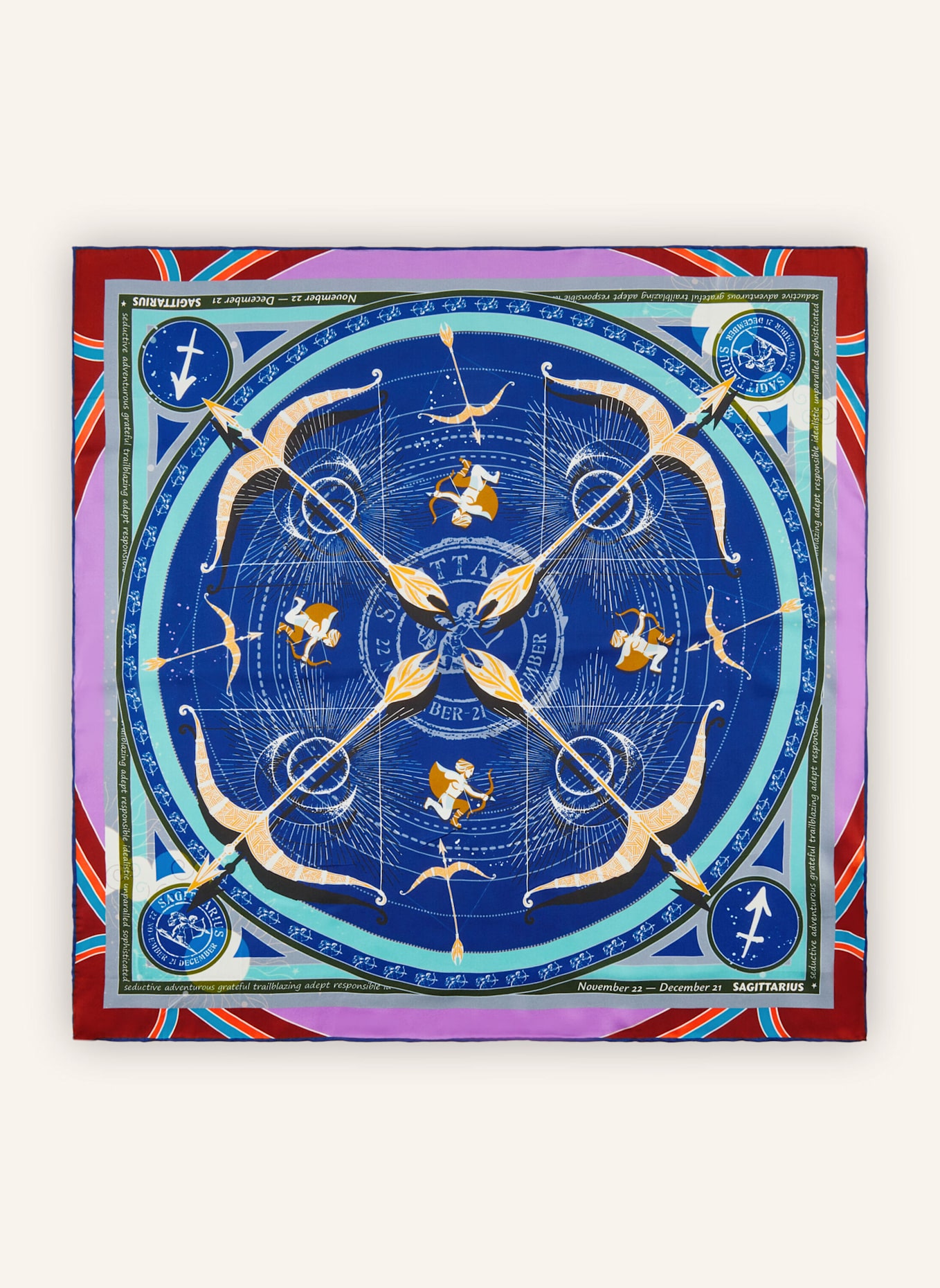 CODELLO Tuch STERNZEICHEN SCHÜTZE: BLAU