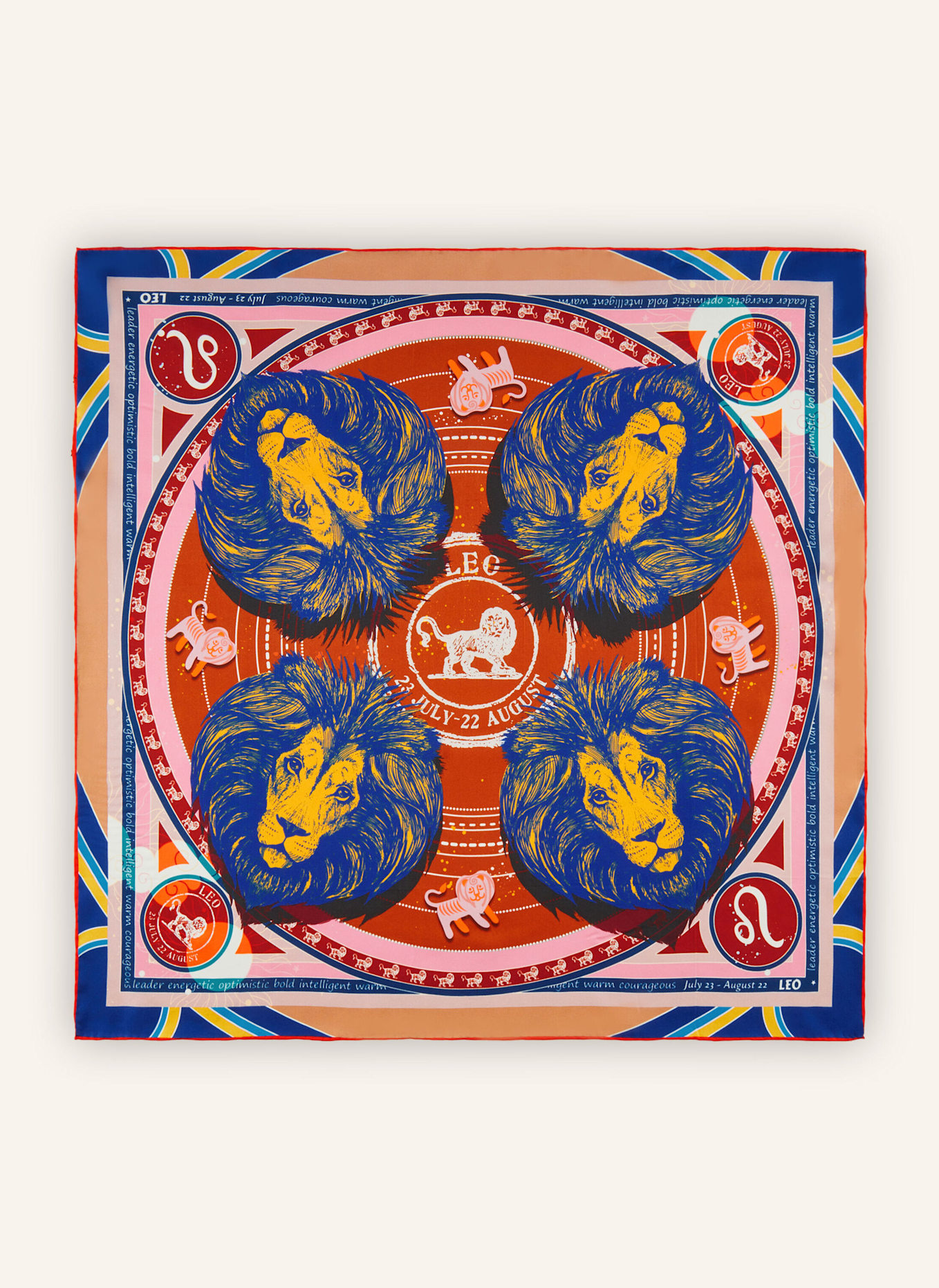 CODELLO Tuch STERNZEICHEN LÖWE: BRAUN