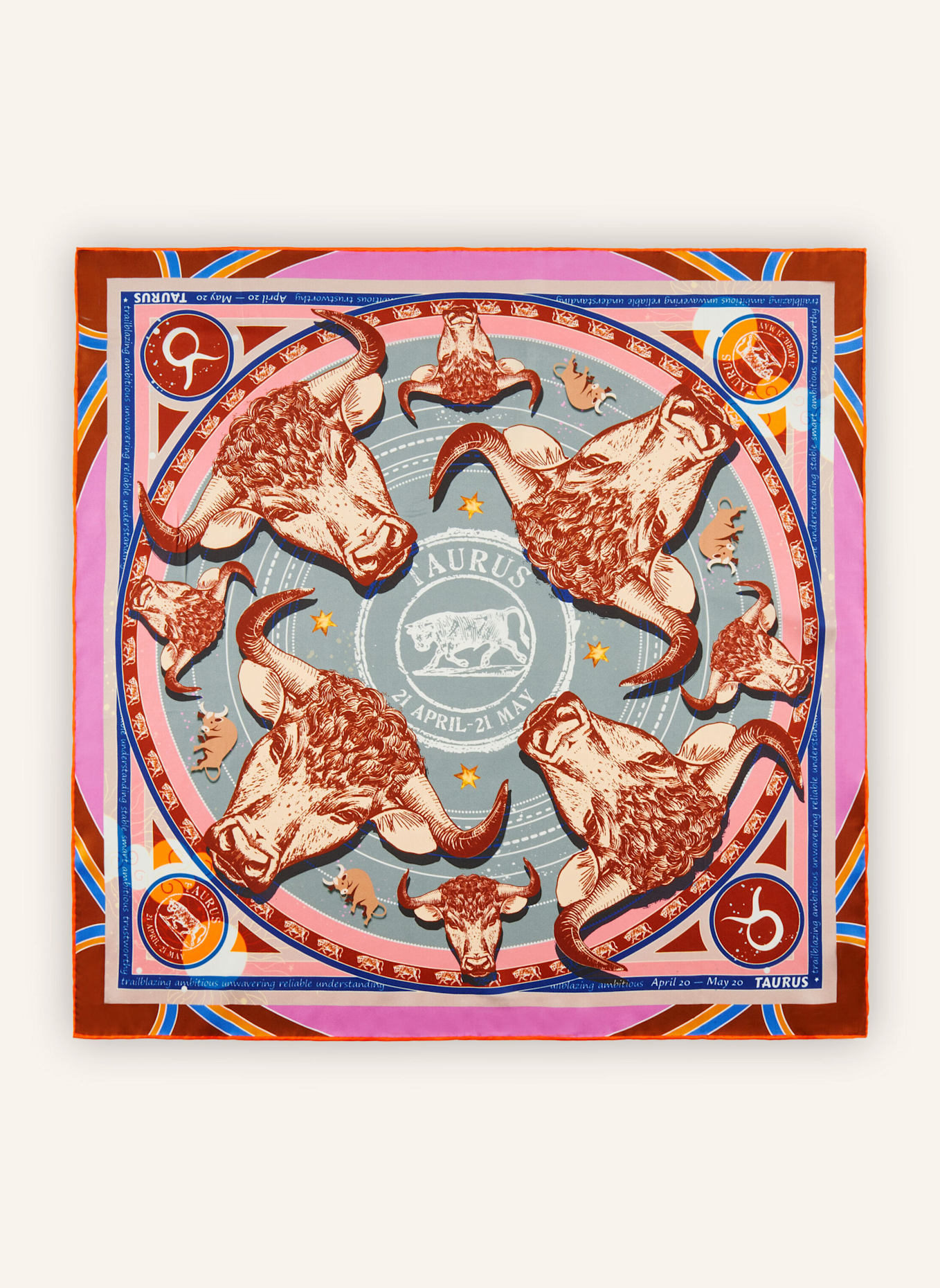 CODELLO Tuch STERNZEICHEN STIER: GRAU