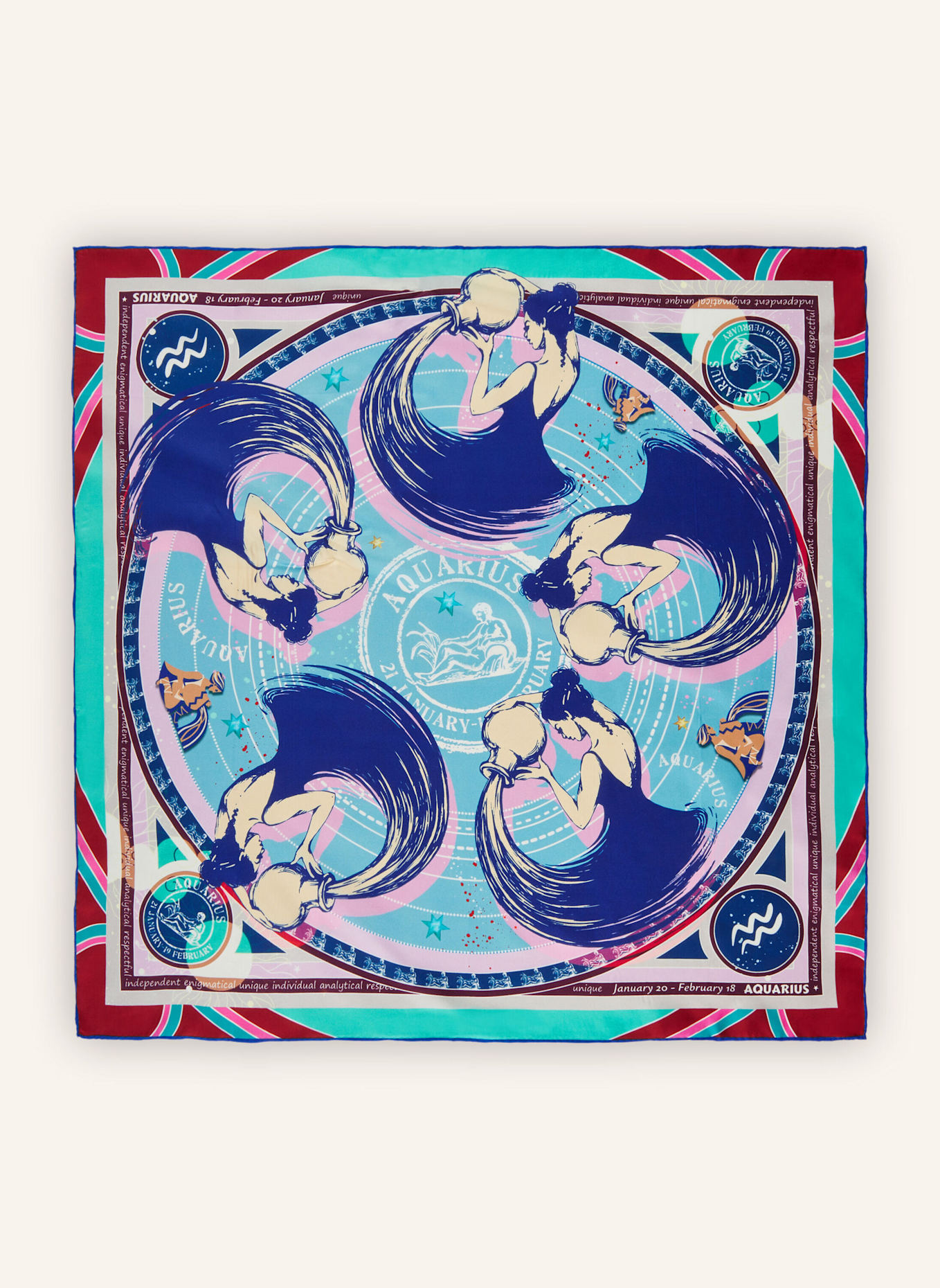 CODELLO Tuch STERNZEICHEN WASSERMANN: BLAU