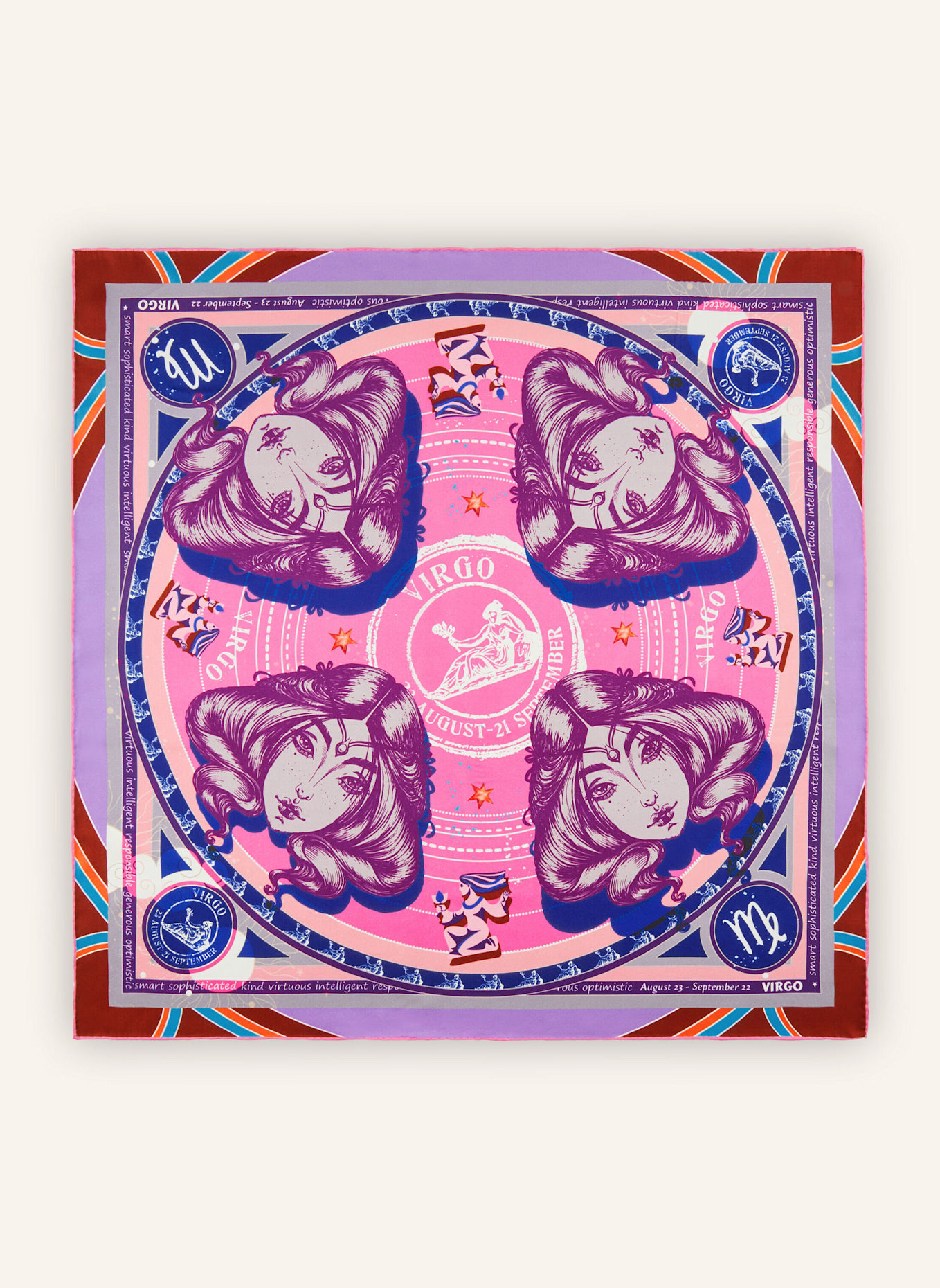 CODELLO Tuch STERNZEICHEN JUNGFRAU: PINK