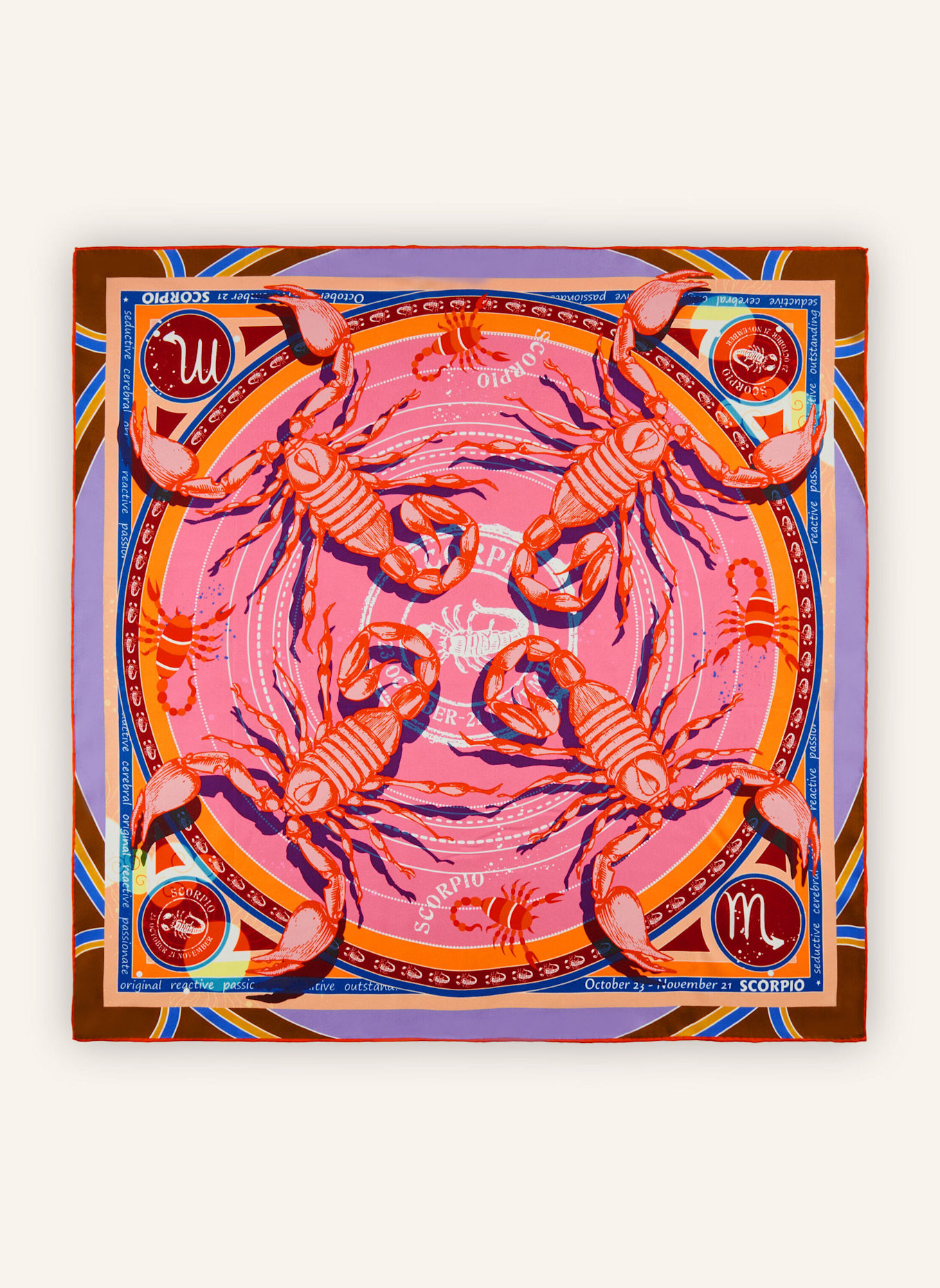 CODELLO Tuch STERNZEICHEN SKORPION: ROSA