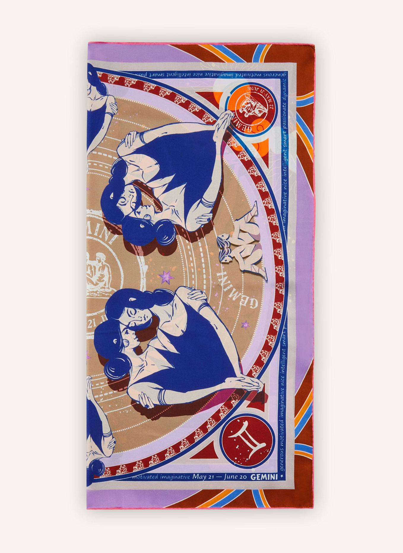 CODELLO Tuch STERNZEICHEN ZWILLINGE: BEIGE