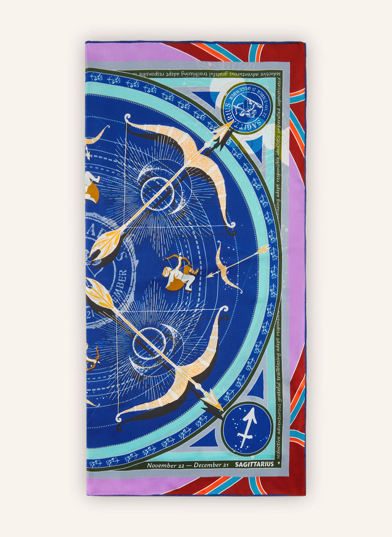 CODELLO Tuch STERNZEICHEN SCHÜTZE: BLAU