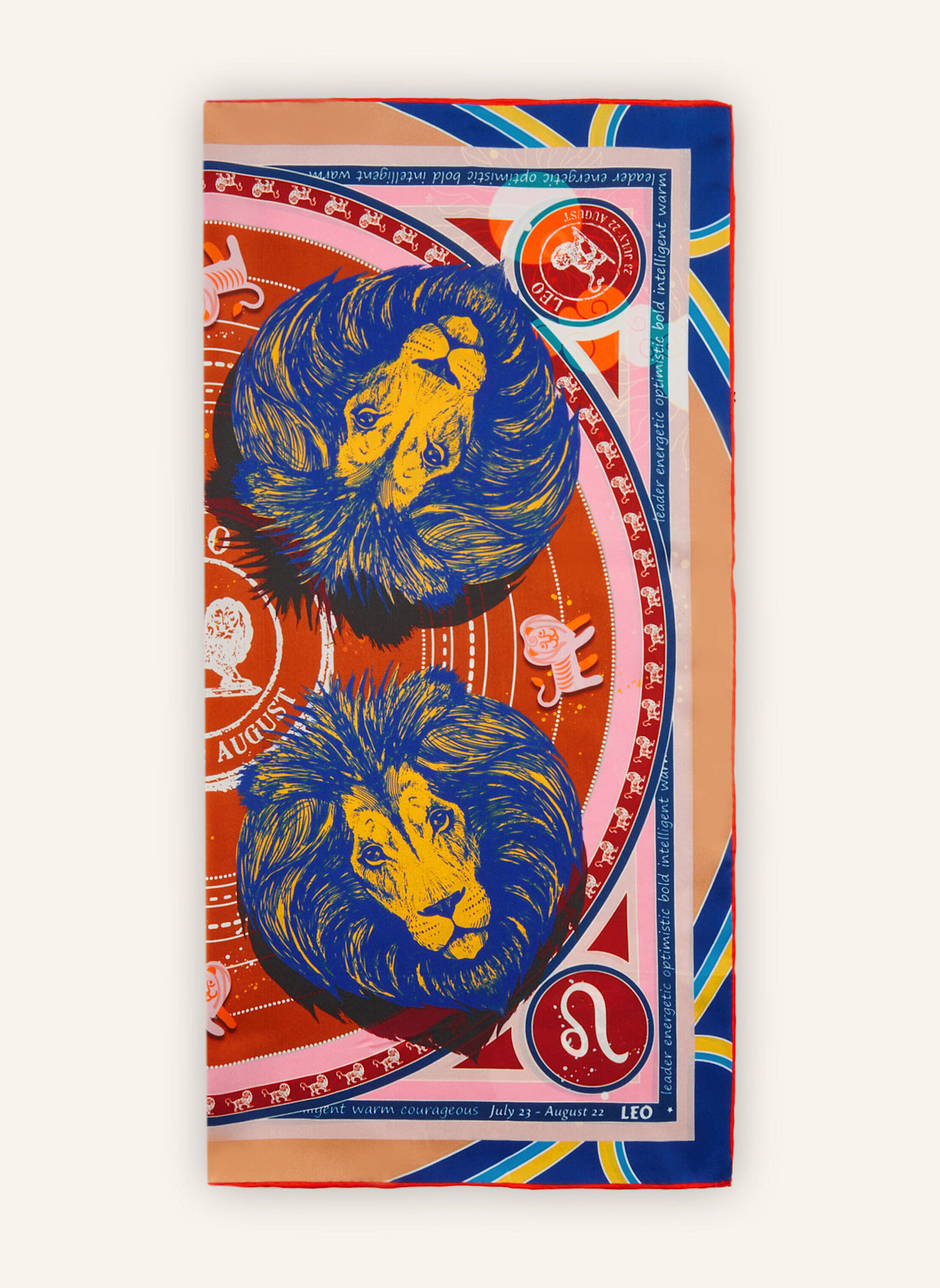 CODELLO Tuch STERNZEICHEN LÖWE: BRAUN