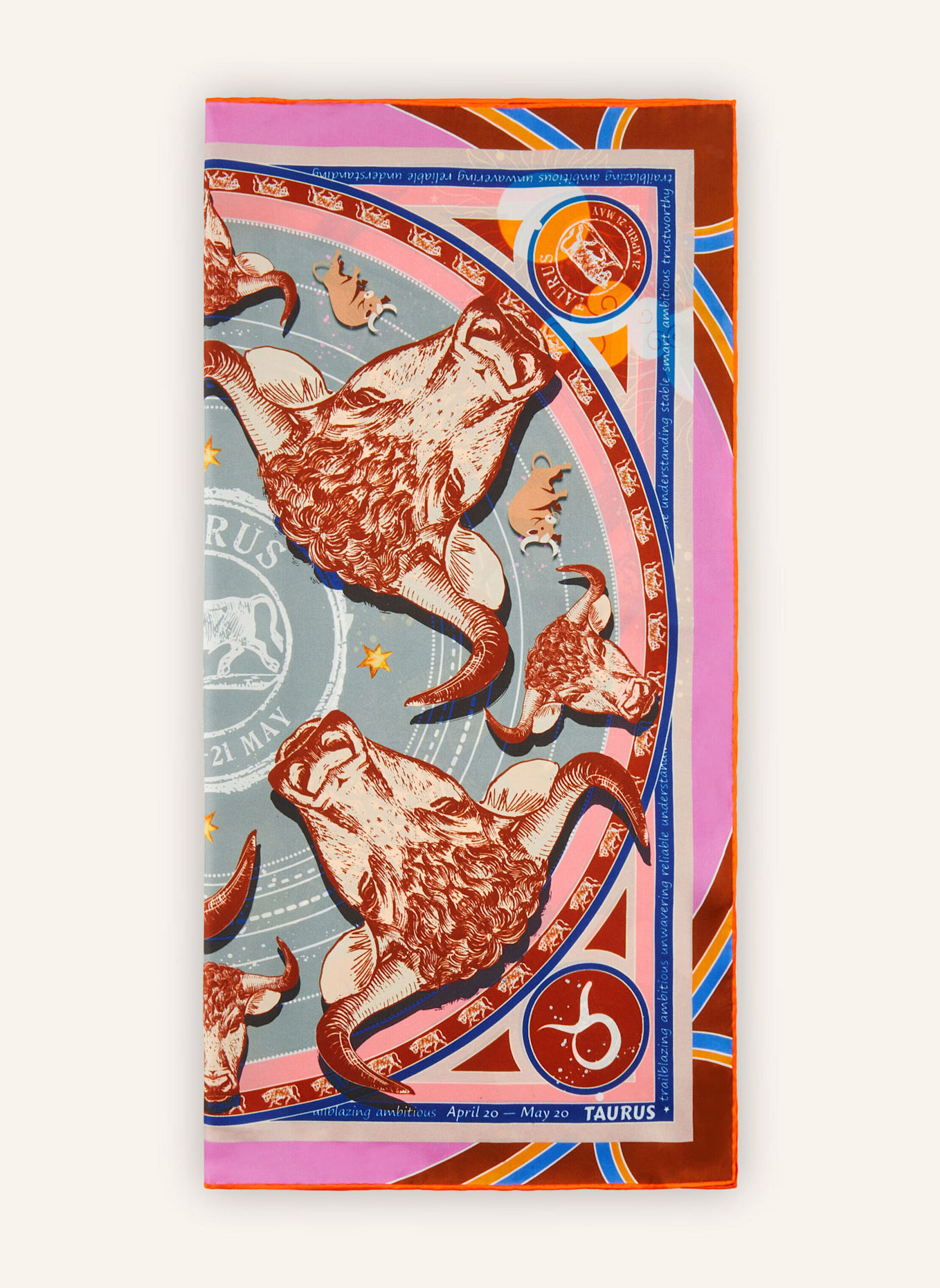 CODELLO Tuch STERNZEICHEN STIER: GRAU