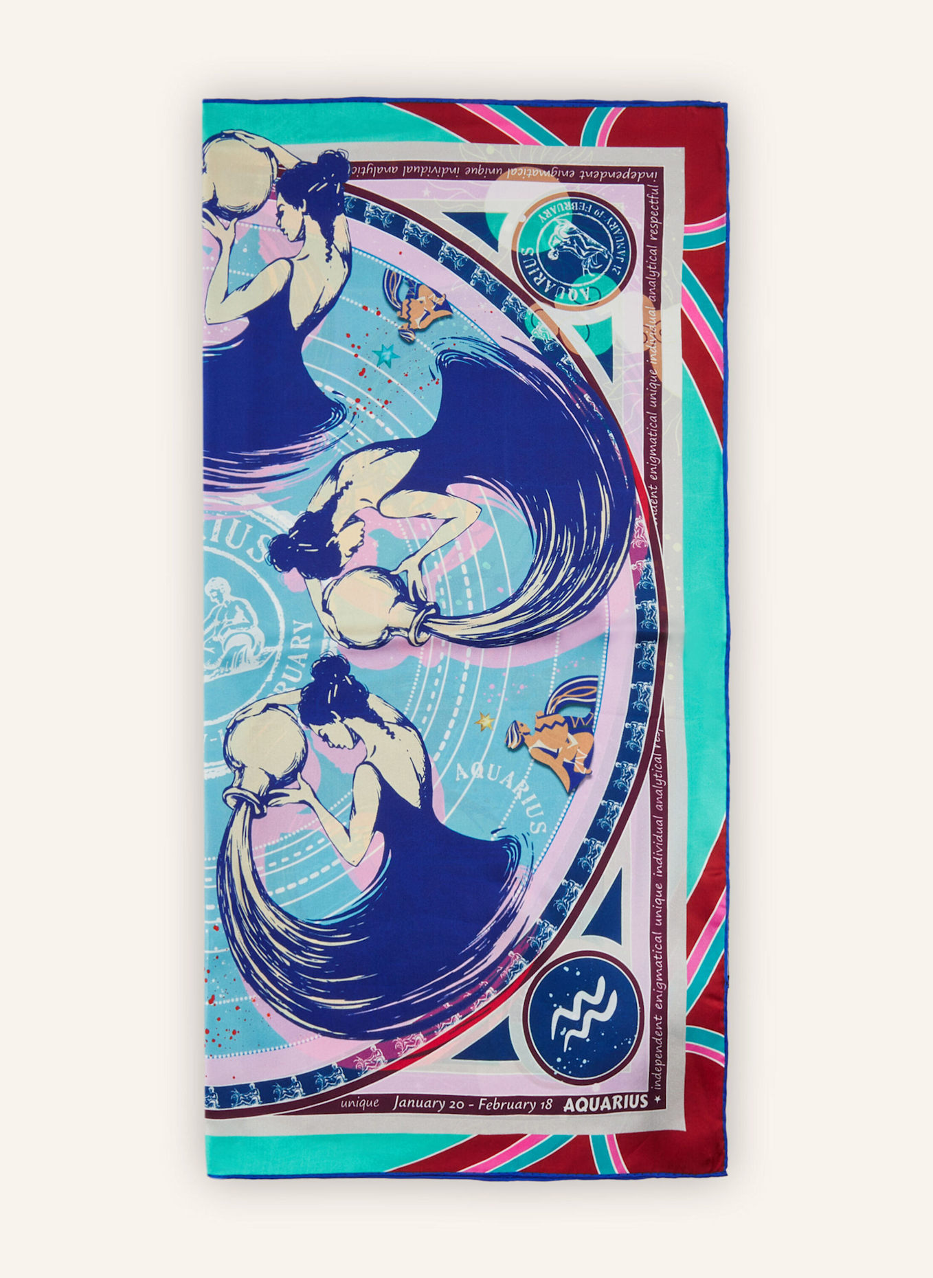 CODELLO Tuch STERNZEICHEN WASSERMANN: BLAU