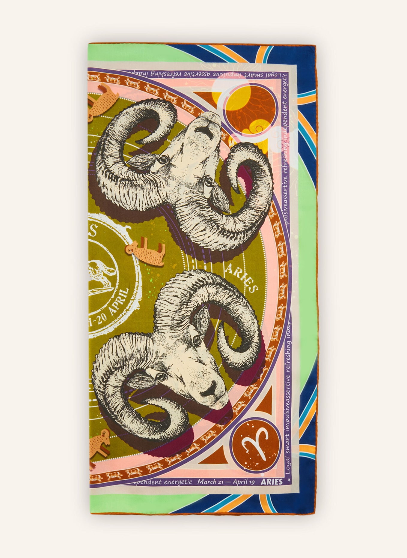 CODELLO Tuch STERNZEICHEN WIDDER: KHAKI