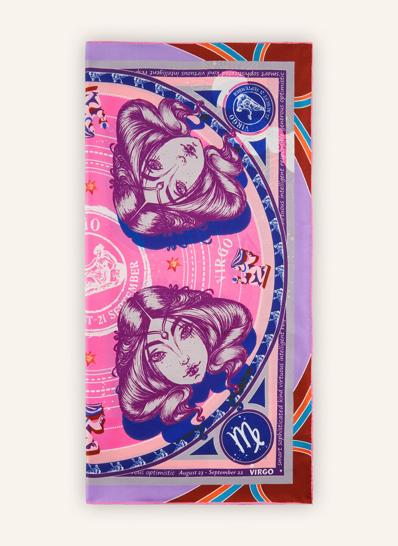 CODELLO Tuch STERNZEICHEN JUNGFRAU: PINK