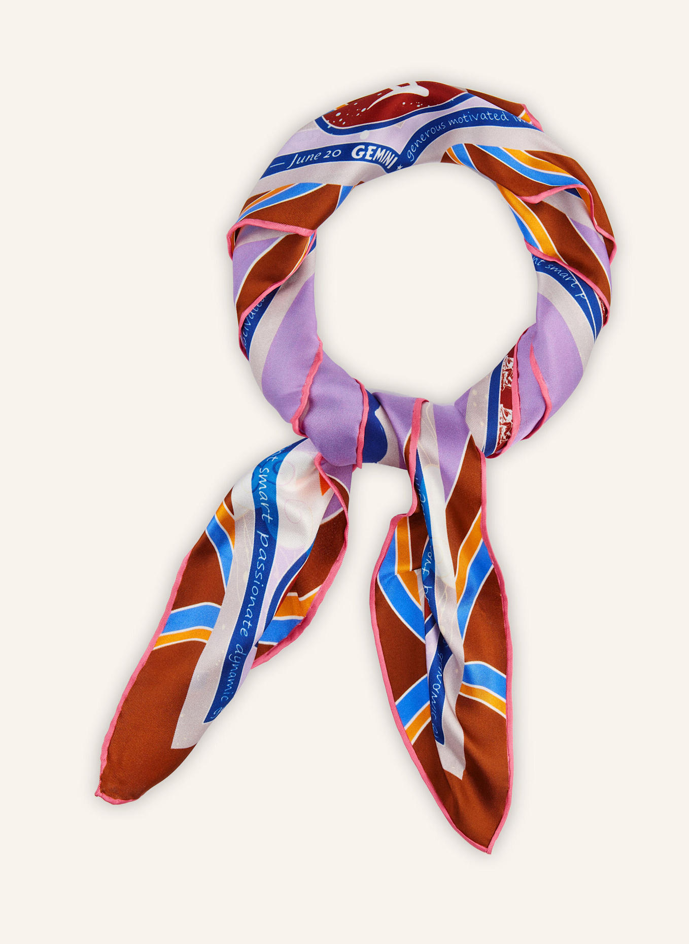 CODELLO Tuch STERNZEICHEN ZWILLINGE: BEIGE