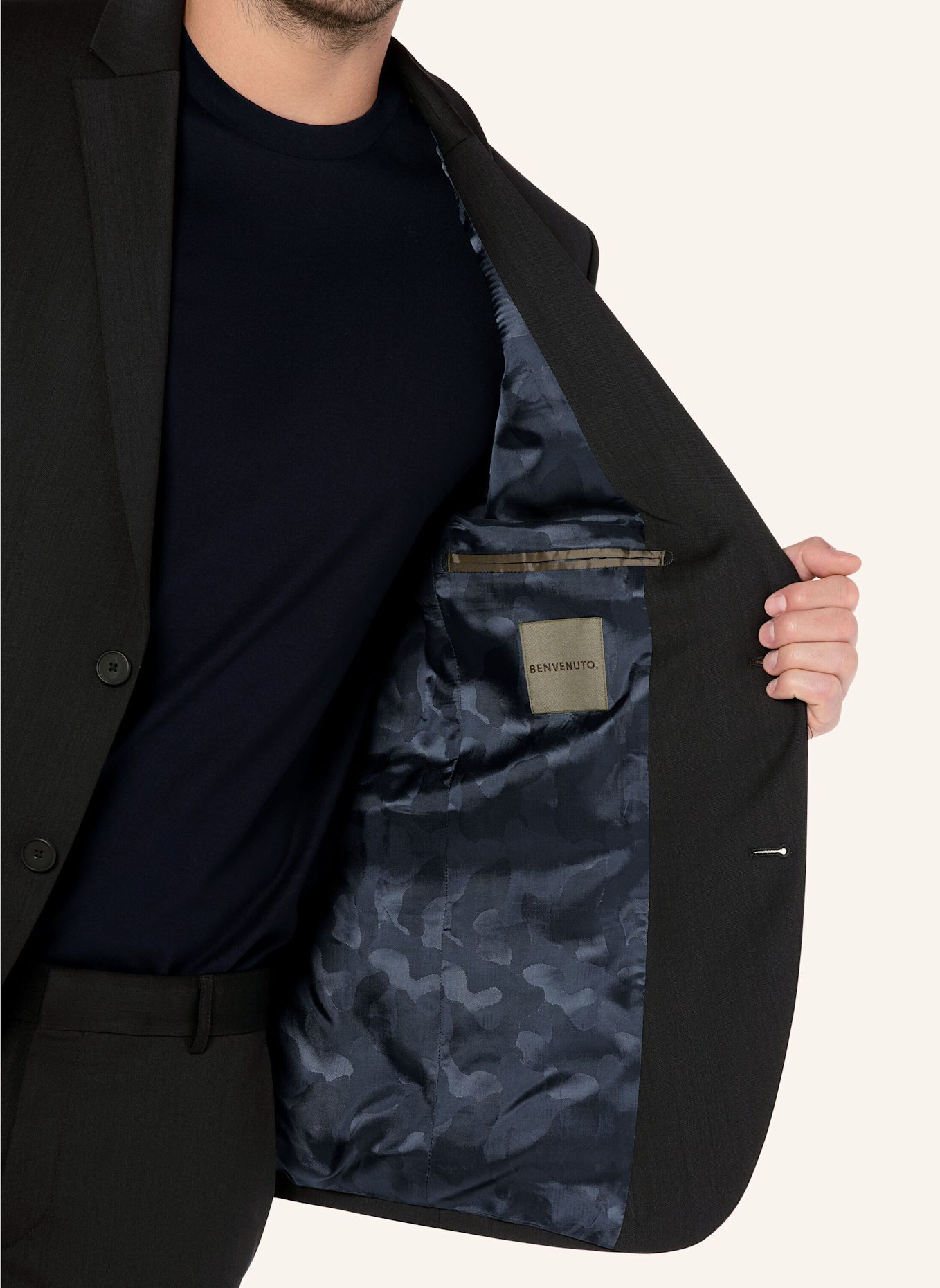 BENVENUTO Anzugsakko OTHELLO SLIM FIT: SCHWARZ