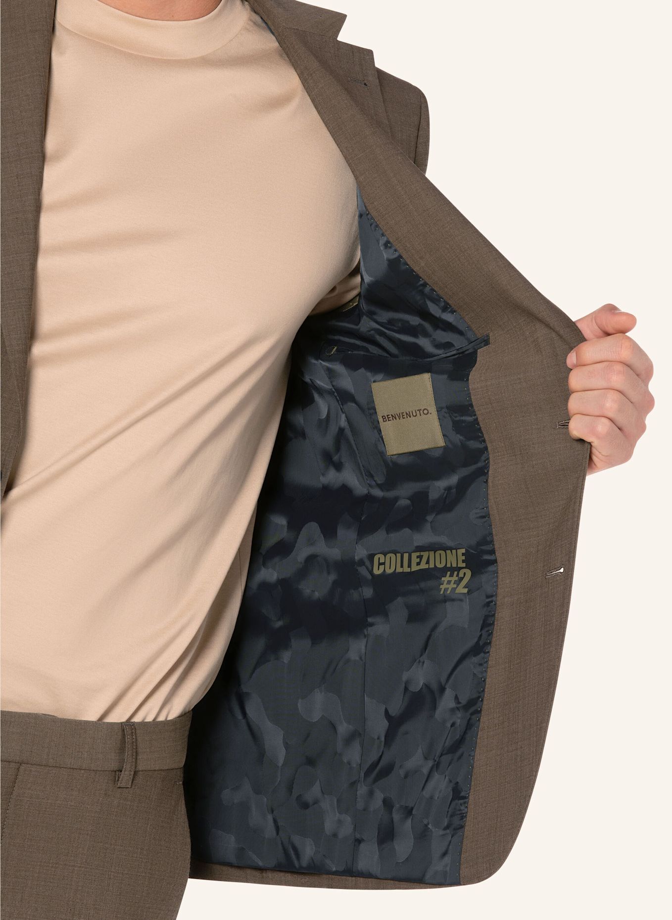 BENVENUTO Einzelsakko SALVI SLIM FIT: BRAUN