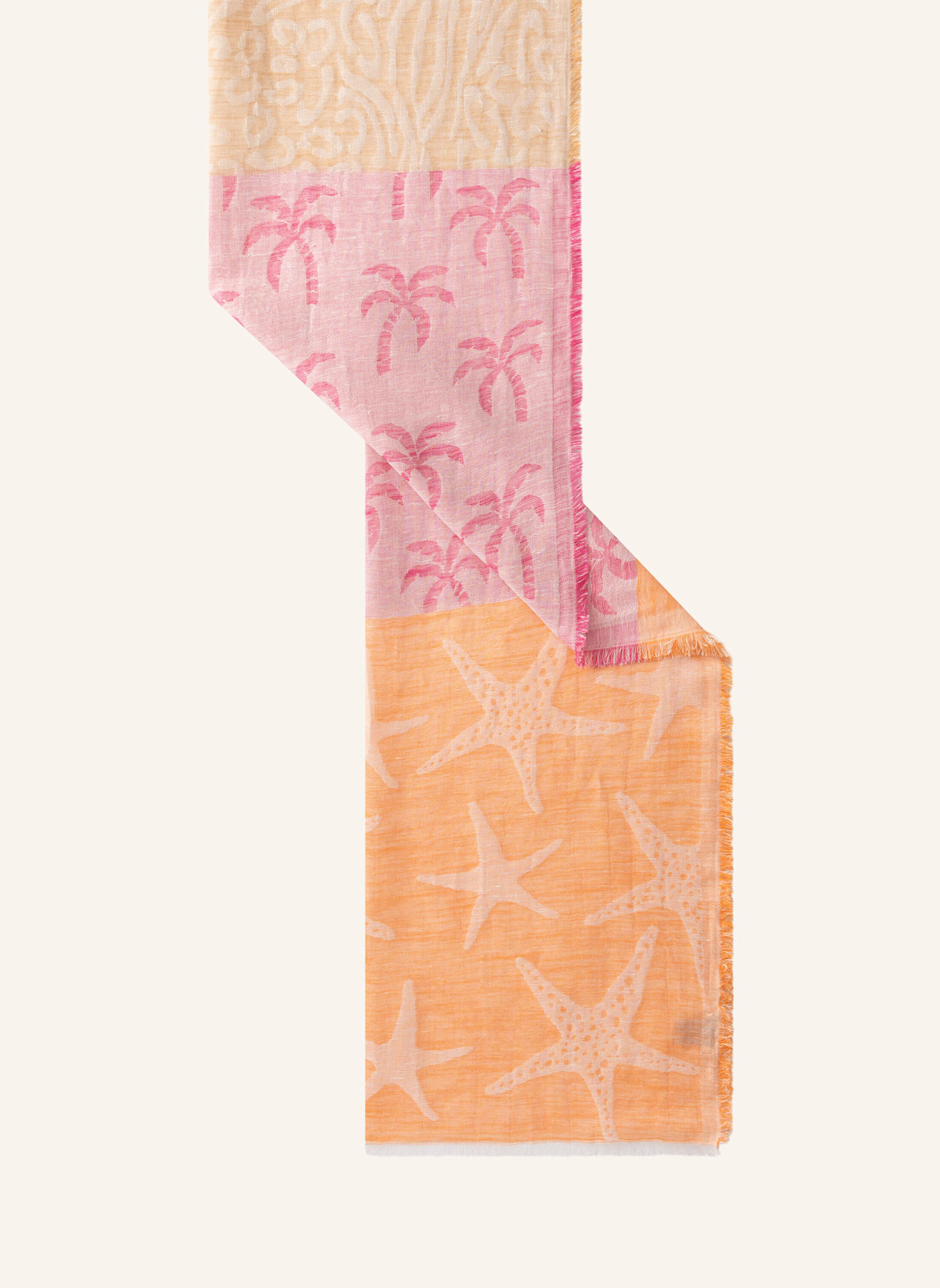 CODELLO Jacquard-Schal: ORANGE
