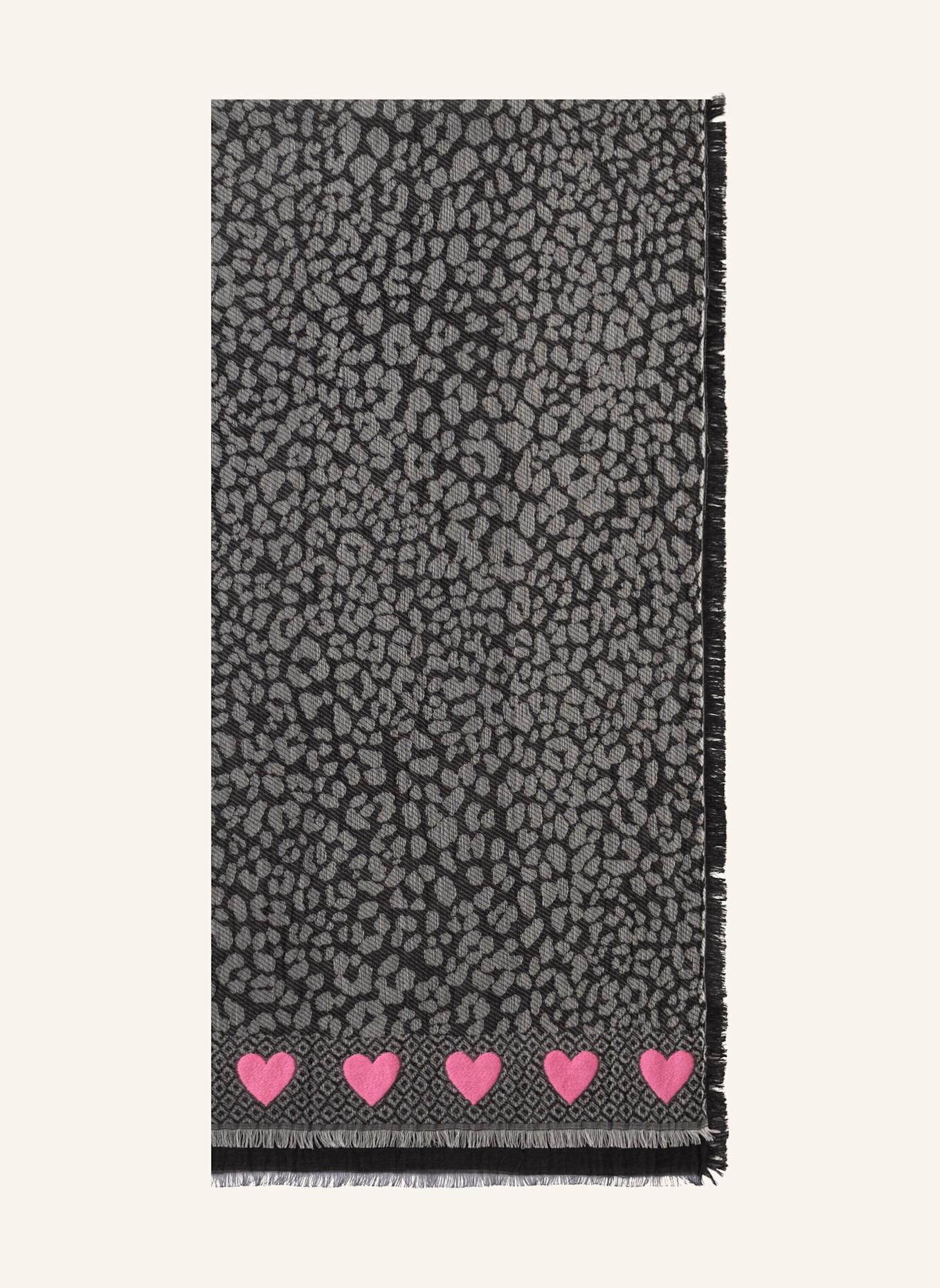 CODELLO Jacquard-Schal: SCHWARZ