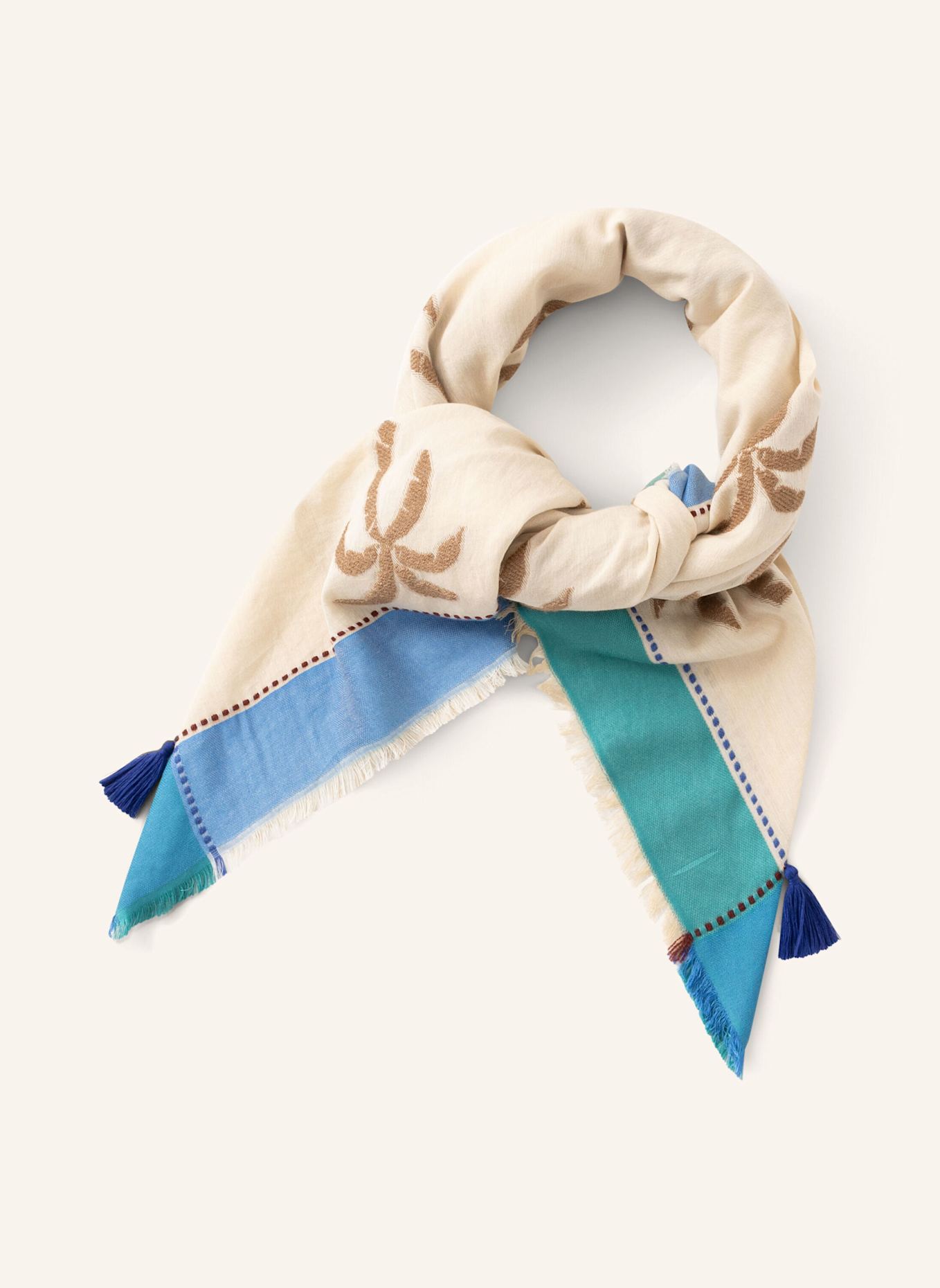 CODELLO Jacquard-Tuch: BEIGE