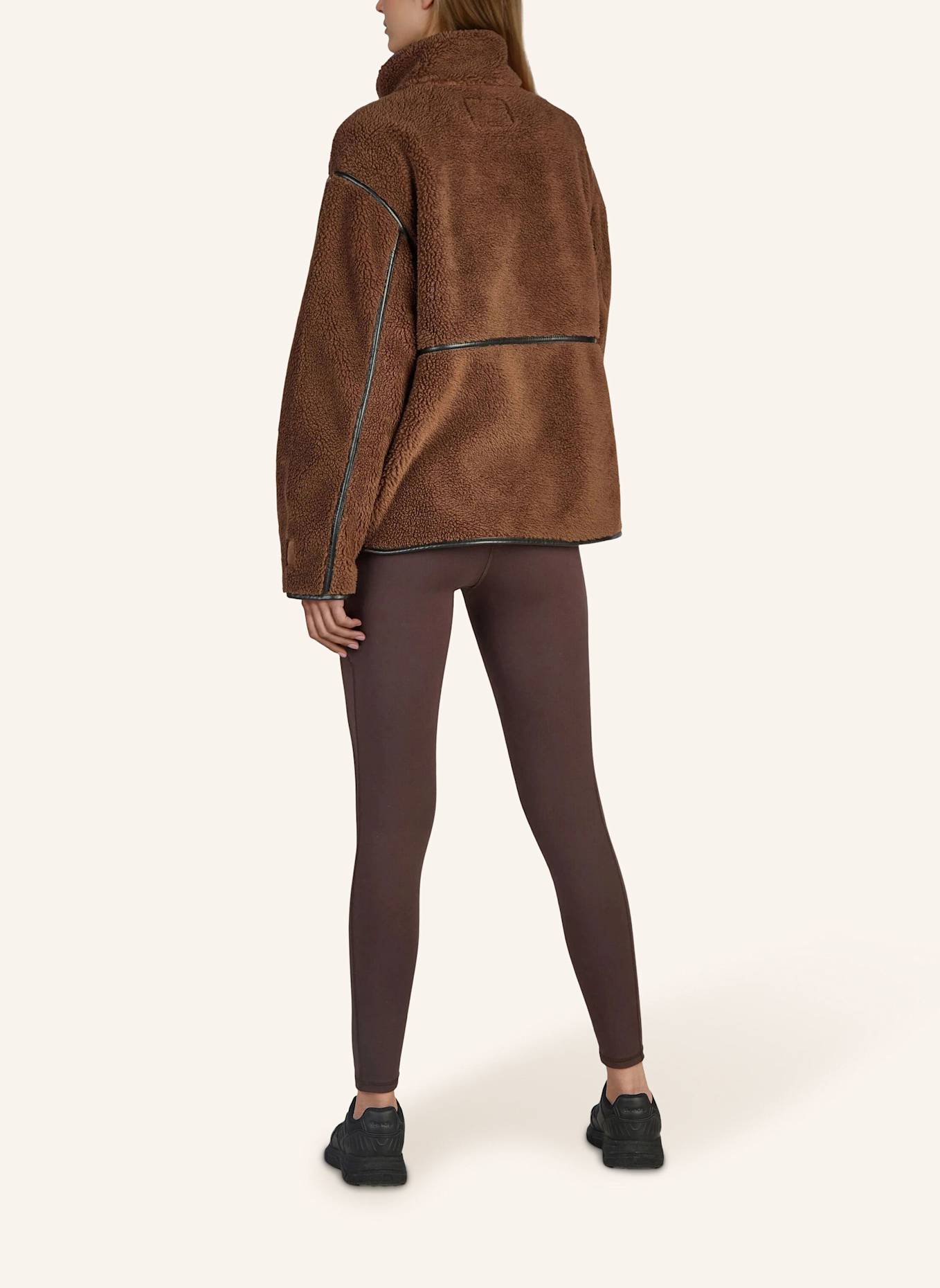 Fabletics Outdoor-Jacke TEDDY MID-LENGTH: BRAUN/ SCHWARZ