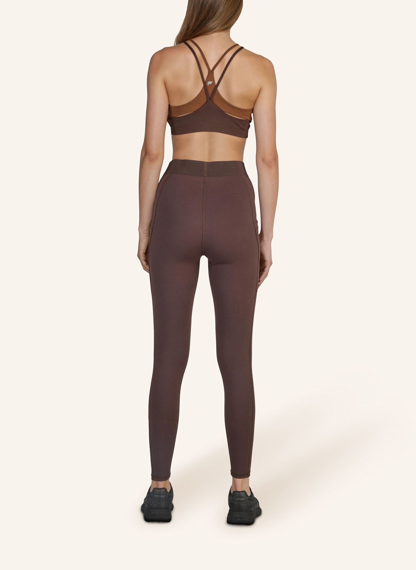 Fabletics Tights ON-THE-GO HIGH-WAISTED: BRAUN/ SCHWARZ