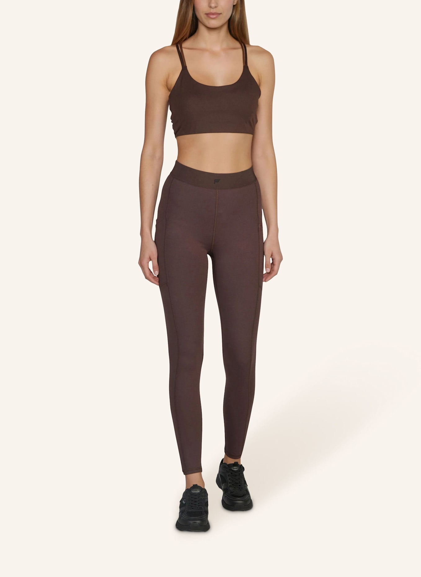 Fabletics Tights ON-THE-GO HIGH-WAISTED: BRAUN/ SCHWARZ