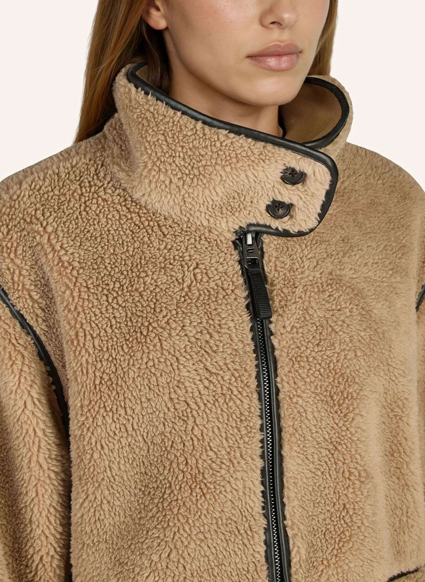 Fabletics Outdoor-Jacke TEDDY MID-LENGTH: HELLBRAUN