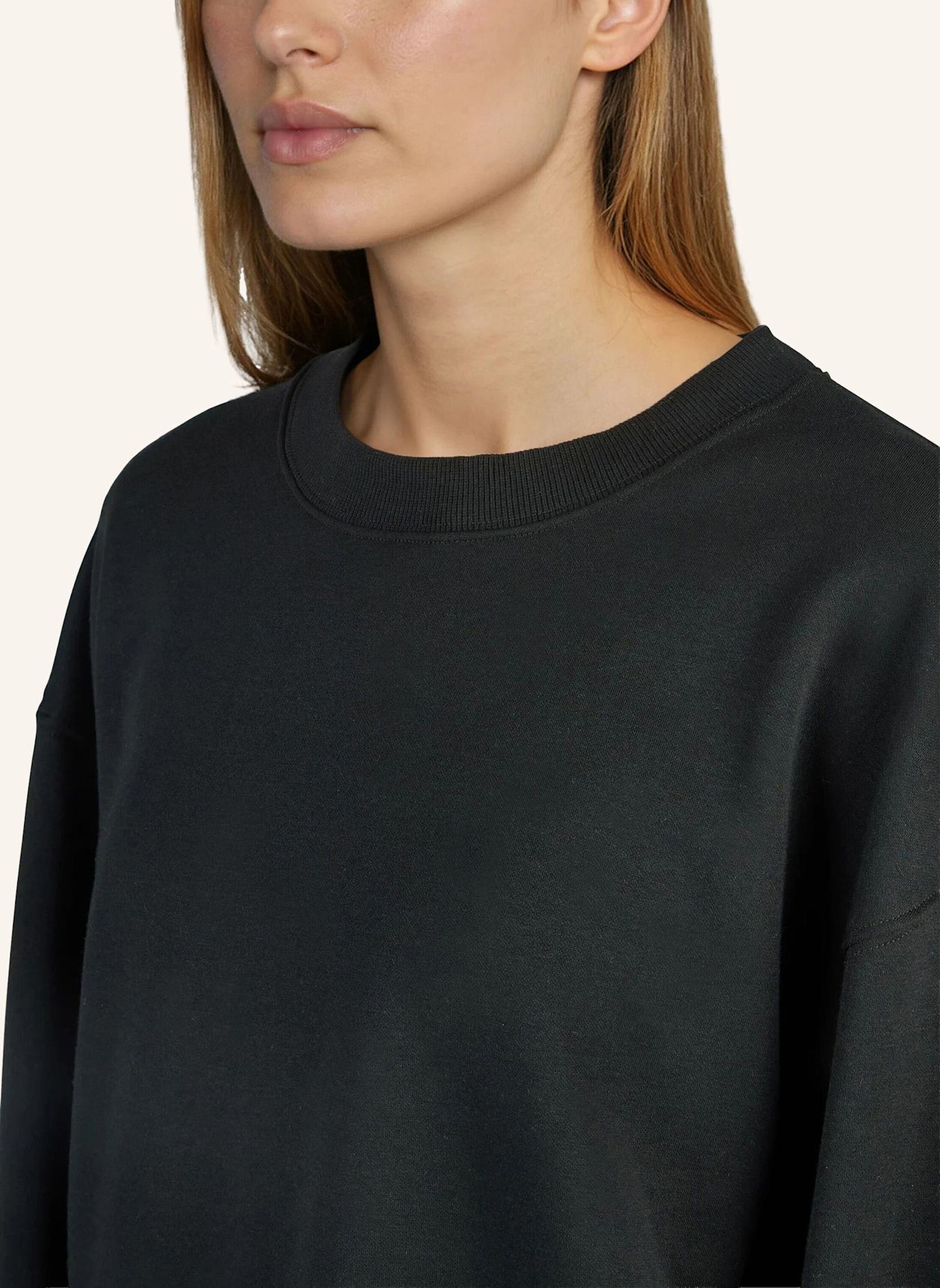 Fabletics Sweatshirt COZY FLEECE CREW NECK: SCHWARZ