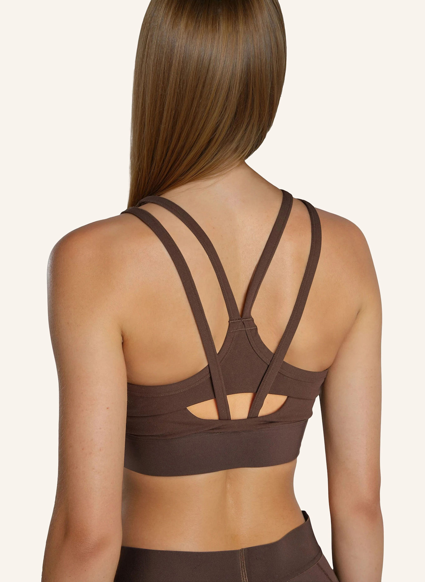 Fabletics Sport-BH PRINCIPAL LONGLINE MEDIUM IMPACT: BRAUN/ SCHWARZ