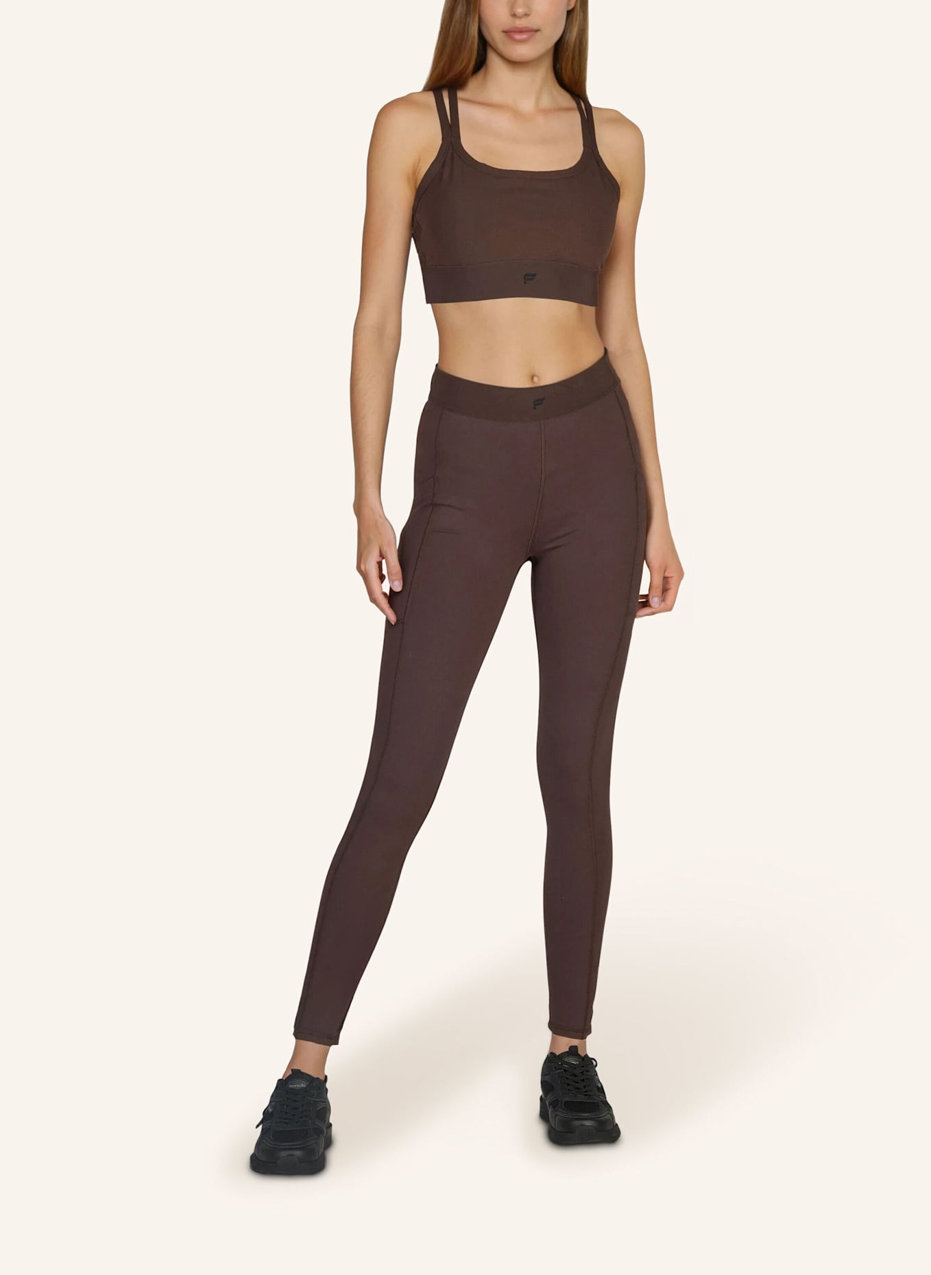Fabletics Sport-BH PRINCIPAL LONGLINE MEDIUM IMPACT: BRAUN/ SCHWARZ