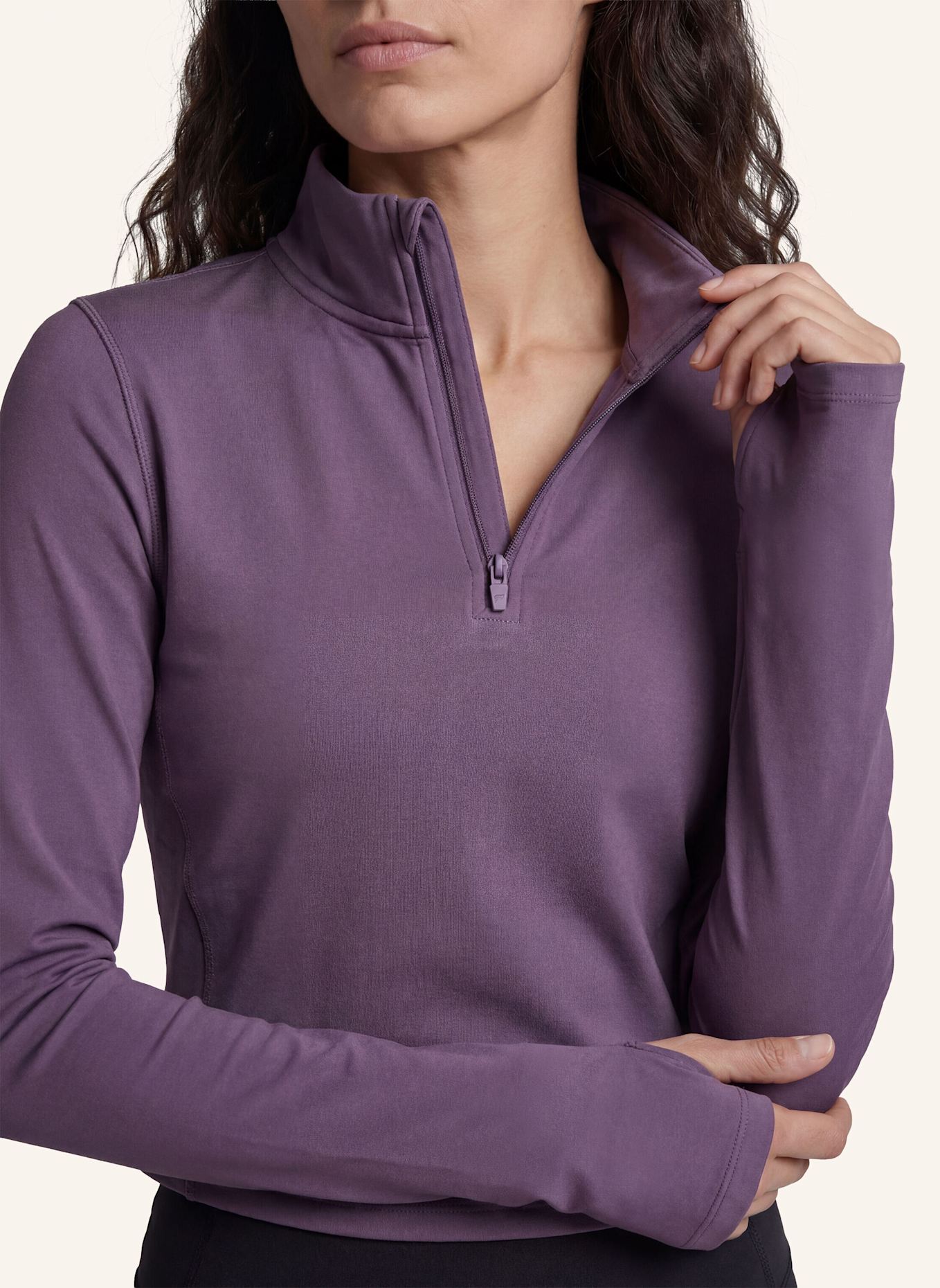 Fabletics Longsleeve COLD WEATHER HALF-ZIP: LILA
