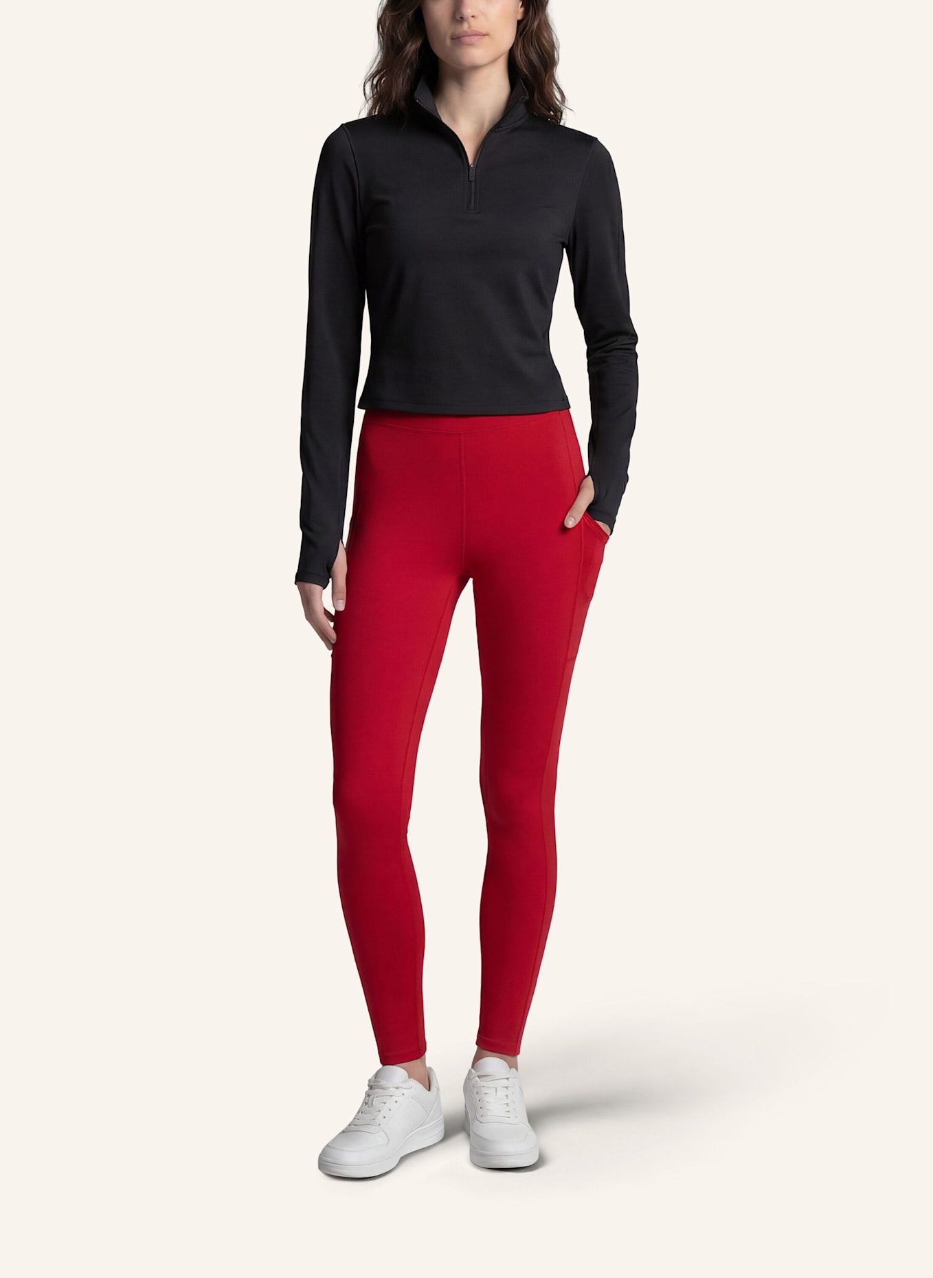 Fabletics Longsleeve COLD WEATHER HALF-ZIP: SCHWARZ