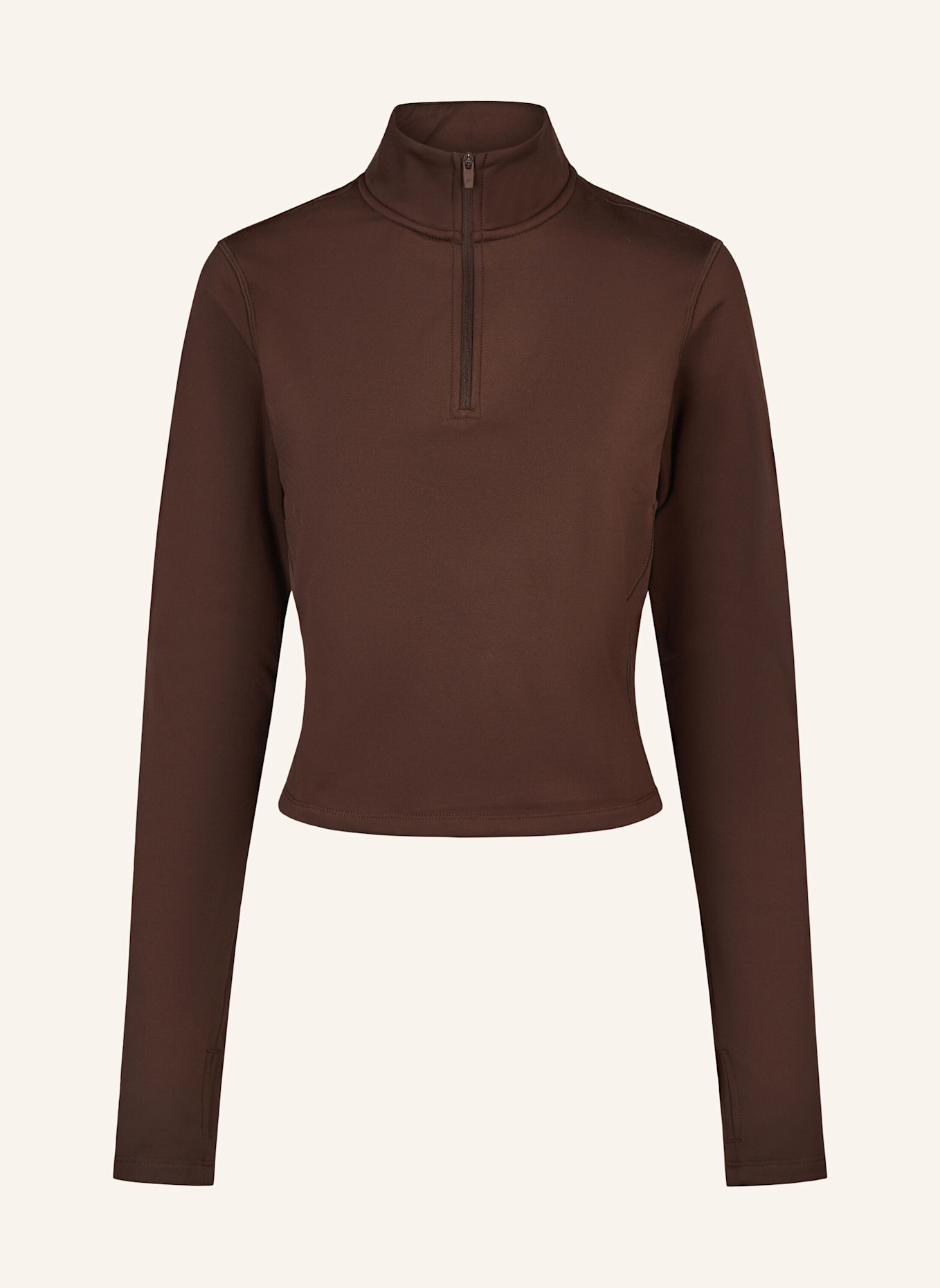 Fabletics Longsleeve COLD WEATHER HALF-ZIP: BRAUN