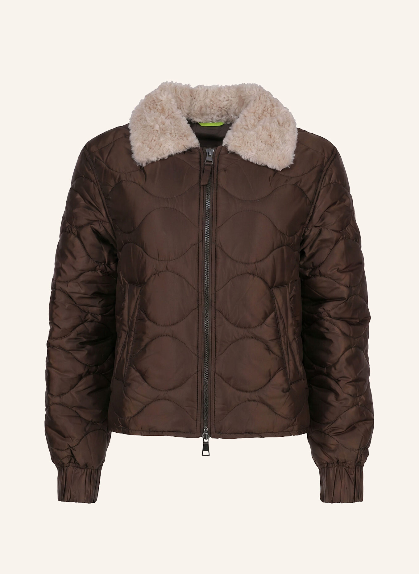 No.1 Como Steppjacke MASSA MIT ABNEHMBAREM KUNSTFELL: BRAUN