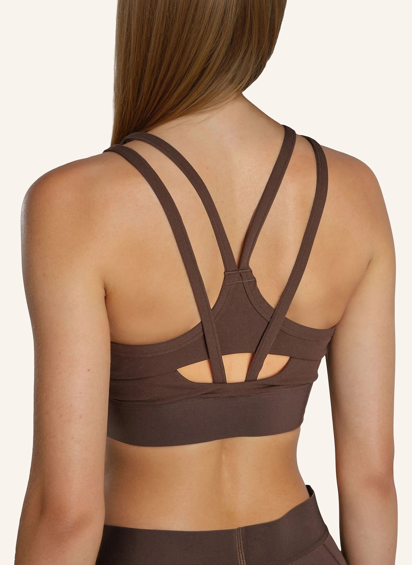 Fabletics Sport-BH PRINCIPAL LONGLINE MEDIUM IMPACT: BRAUN/ SCHWARZ
