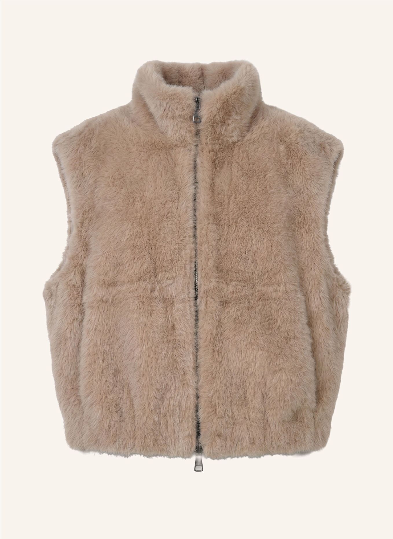 BLONDE No.8 Kunstefell-Weste LENI: TAUPE