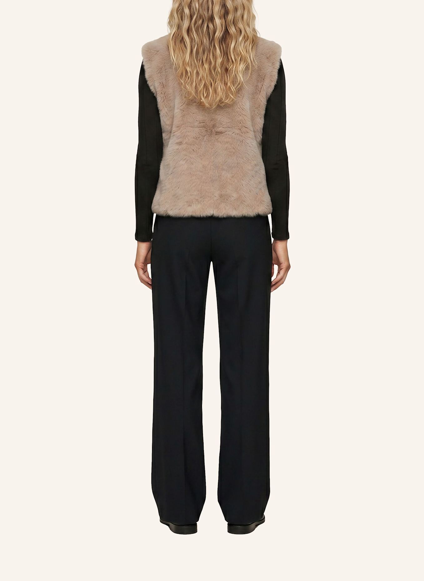 BLONDE No.8 Kunstefell-Weste LENI: TAUPE