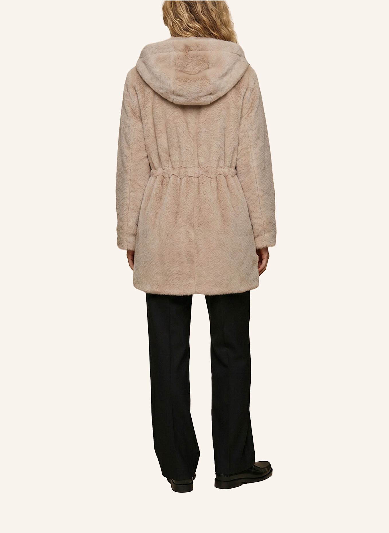 BLONDE No.8 Kunstfell-Mantel LAURA: TAUPE