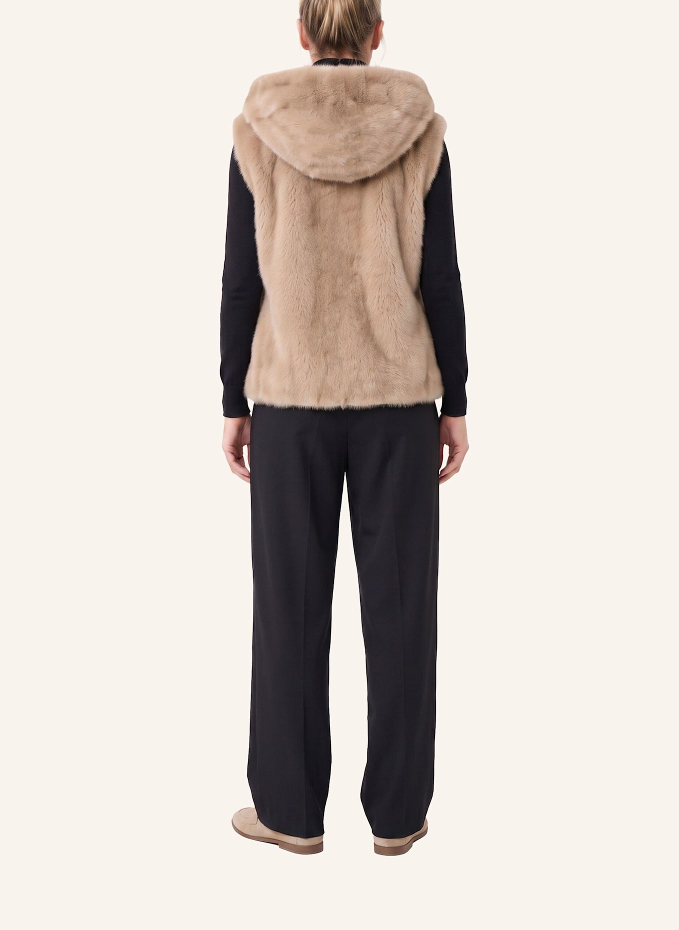 BLONDE No.8 Kunstfell-Weste ASHLEY: TAUPE