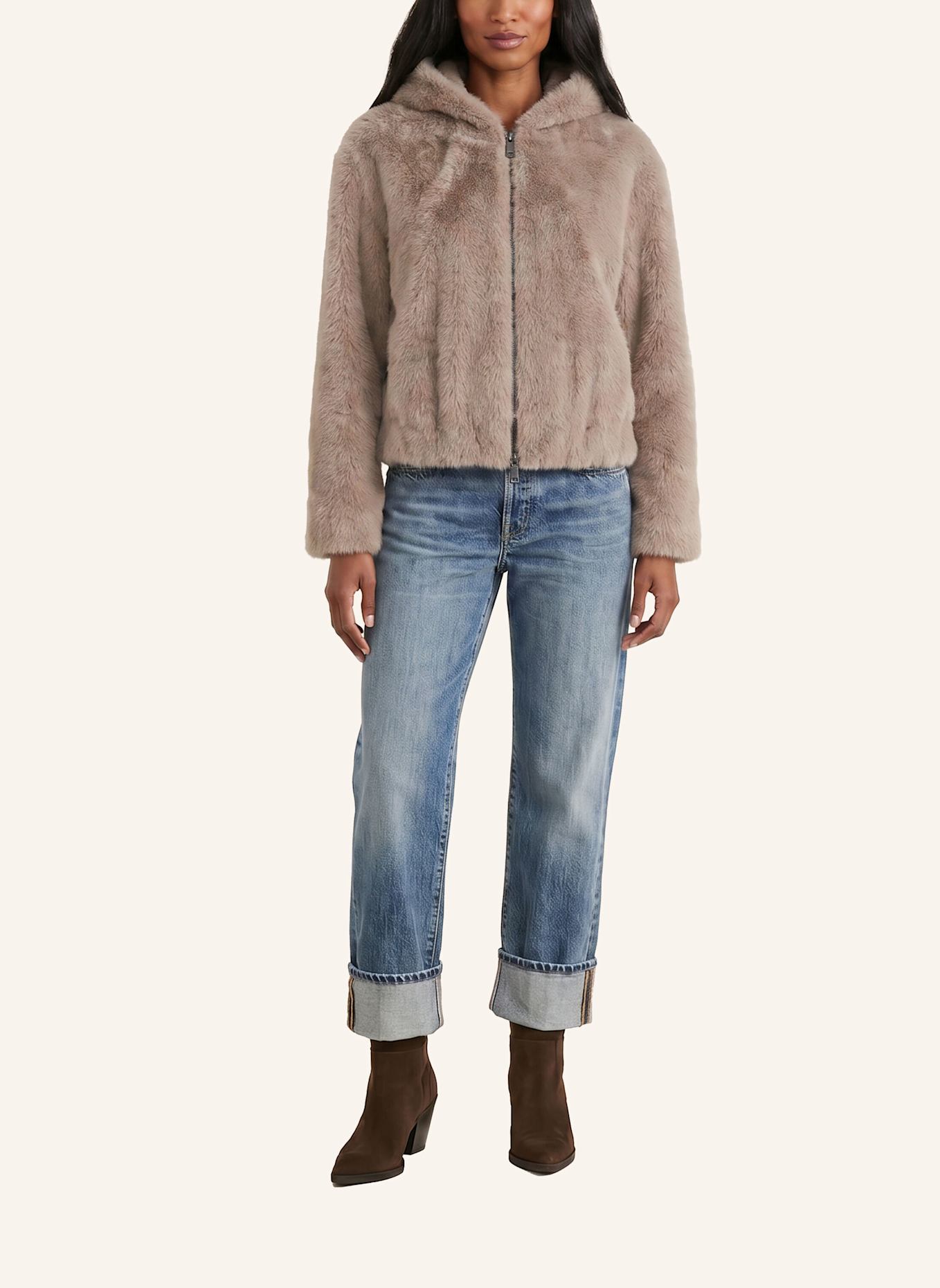 BLONDE No.8 Kunstfell-Jacke LUISA: TAUPE