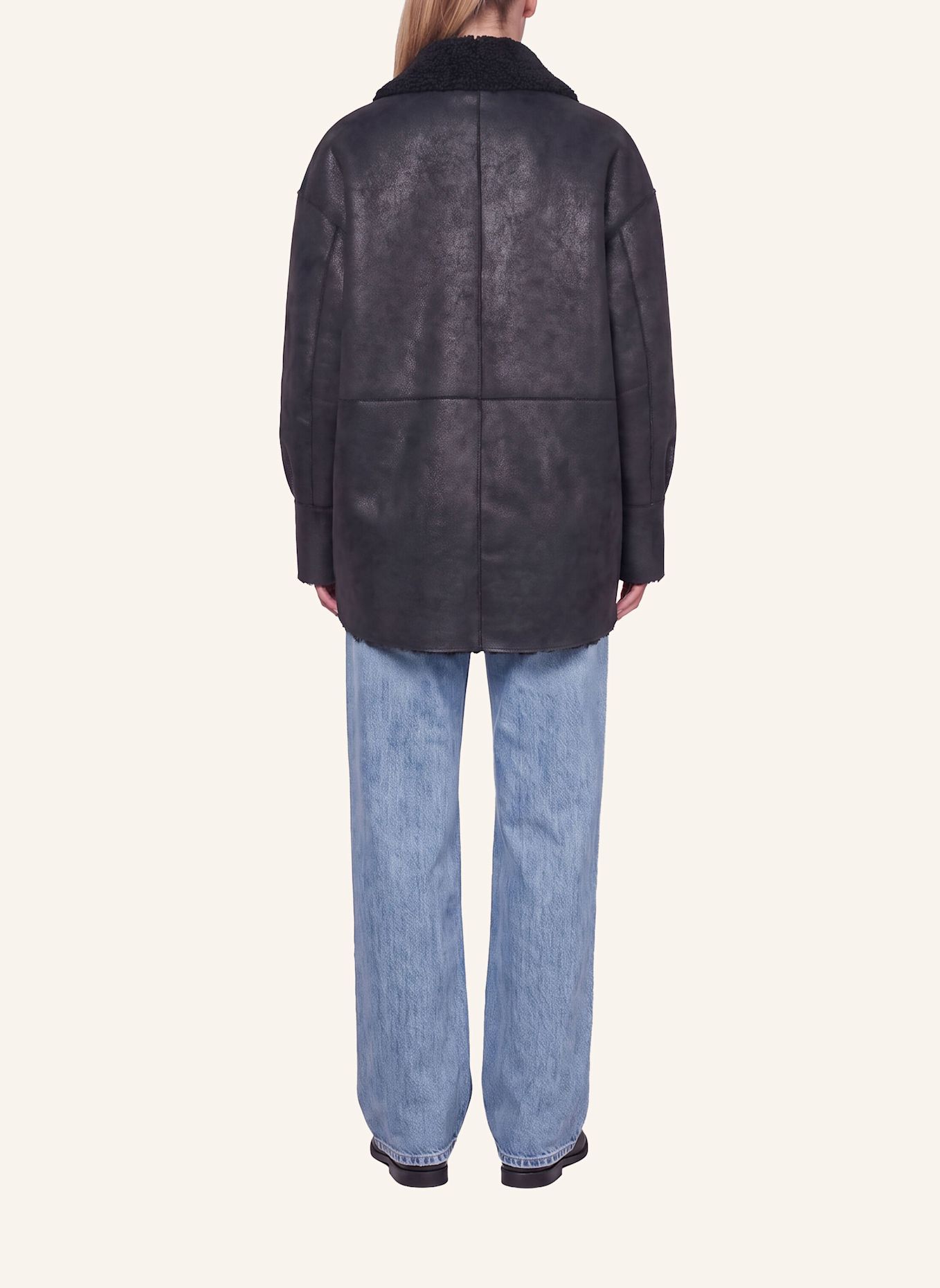 BLONDE No.8 Kunstfell-Jacke JORDY: SCHWARZ
