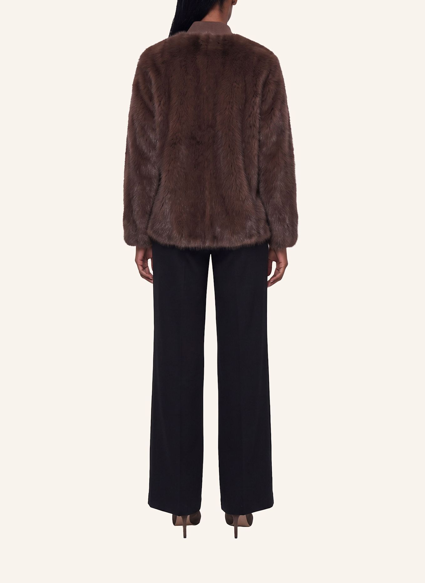 BLONDE No.8 Kunstfell-Jacke BRIANA: BRAUN